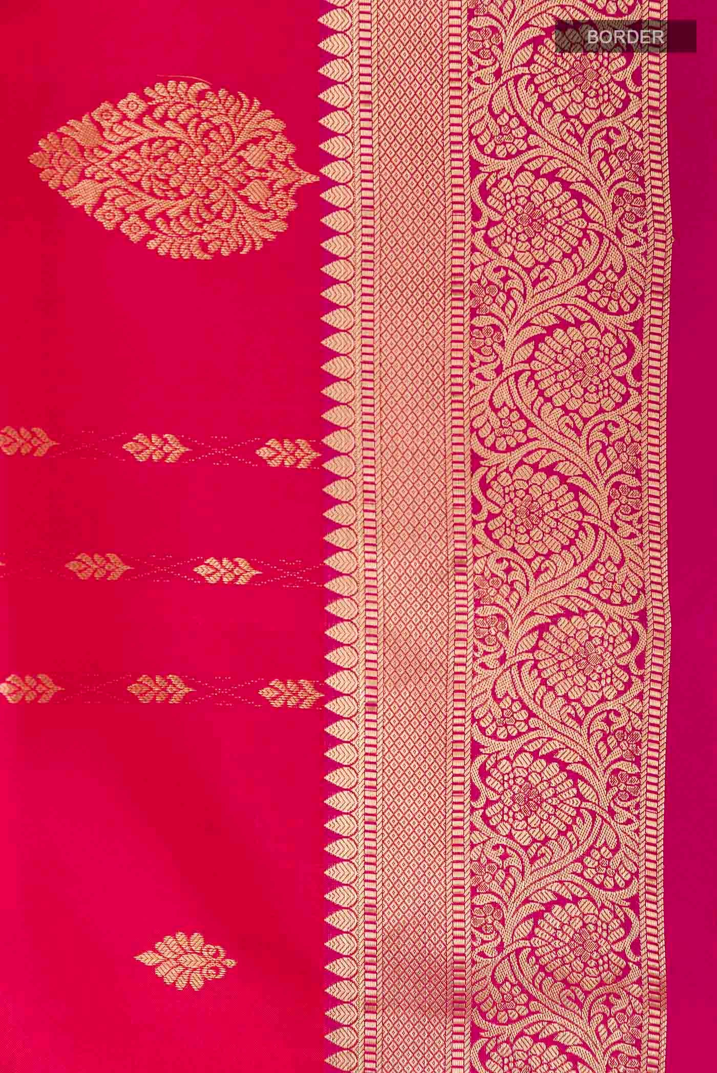 Red Soft Silk Saree - Image 3