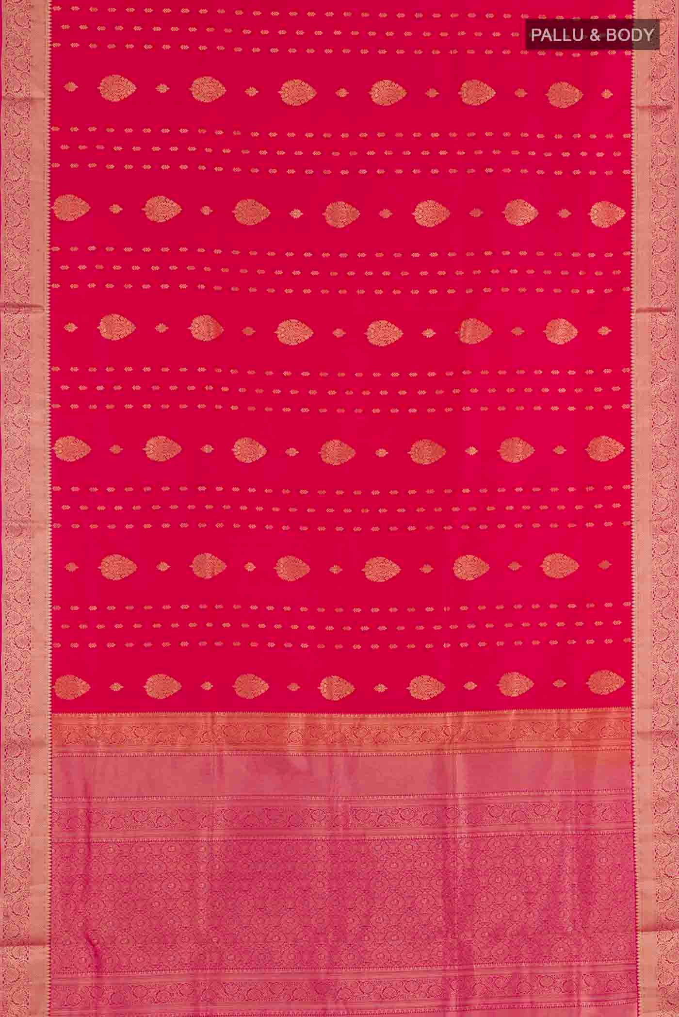 Red Soft Silk Saree - Image 5