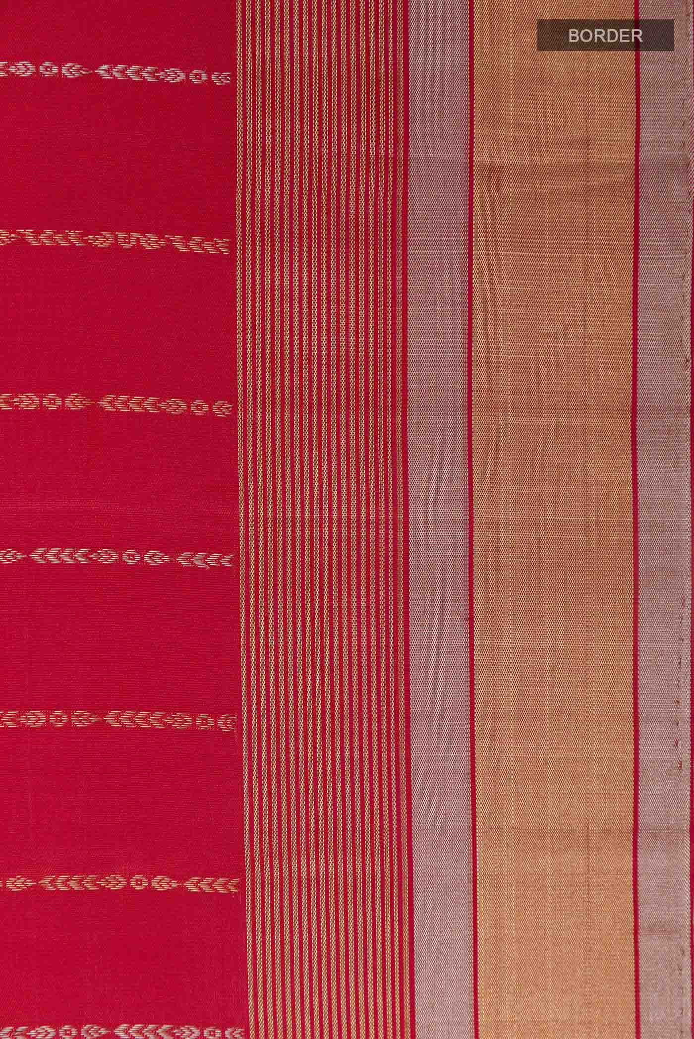 Red Soft Silk Saree - Image 3