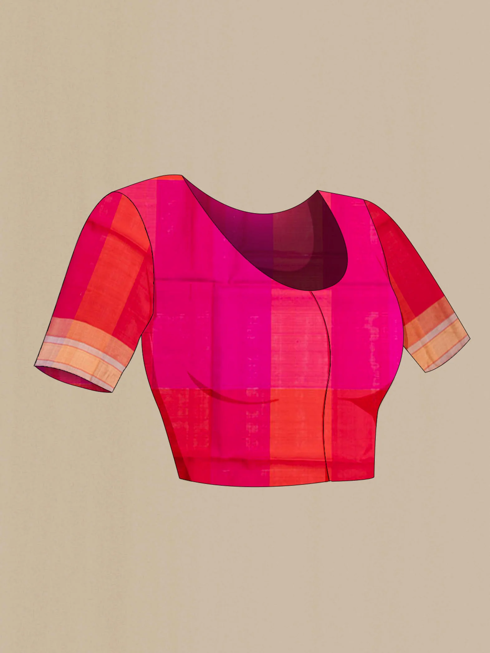 Red Soft Silk Saree - Image 5