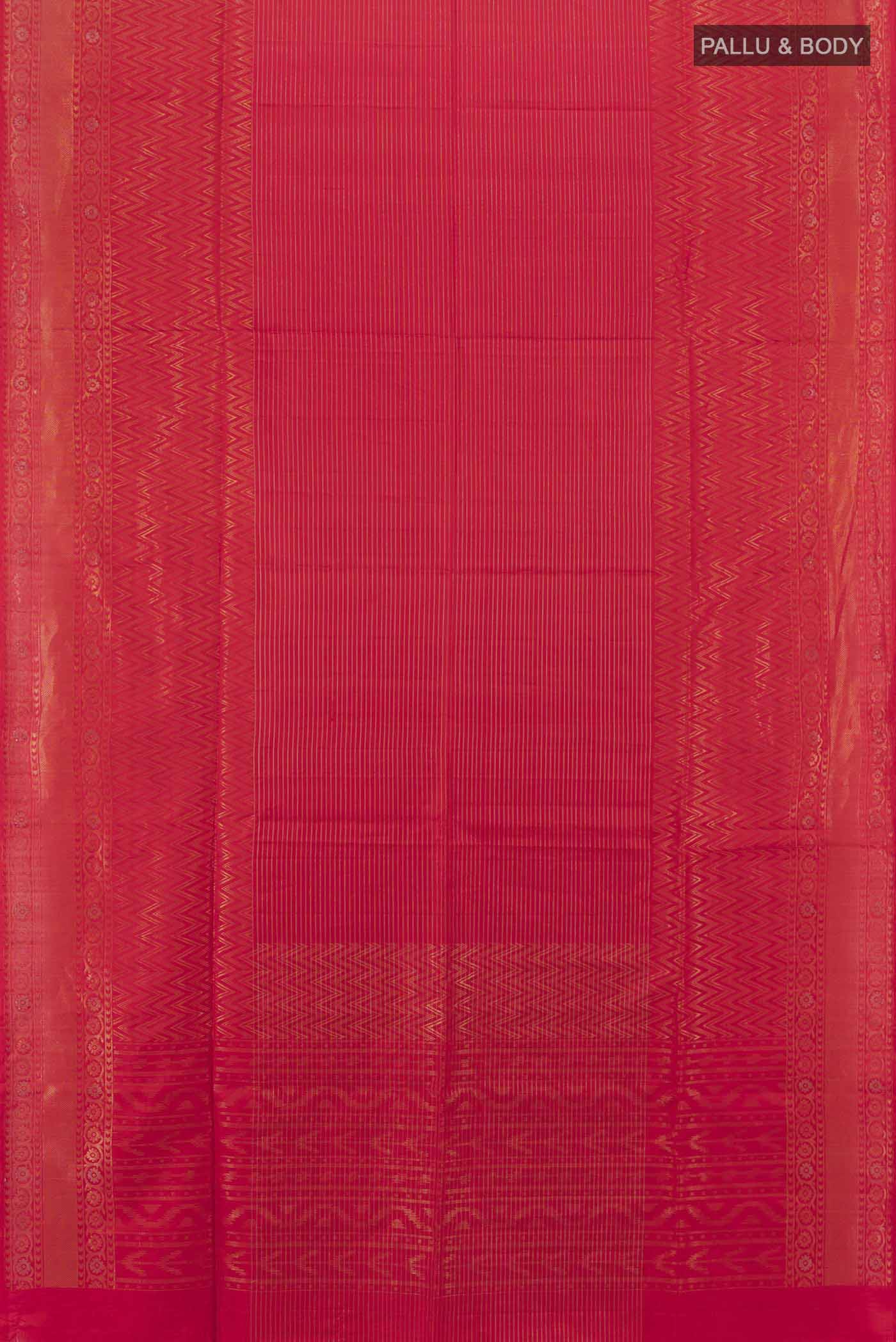 Red Soft Silk Saree - Image 5