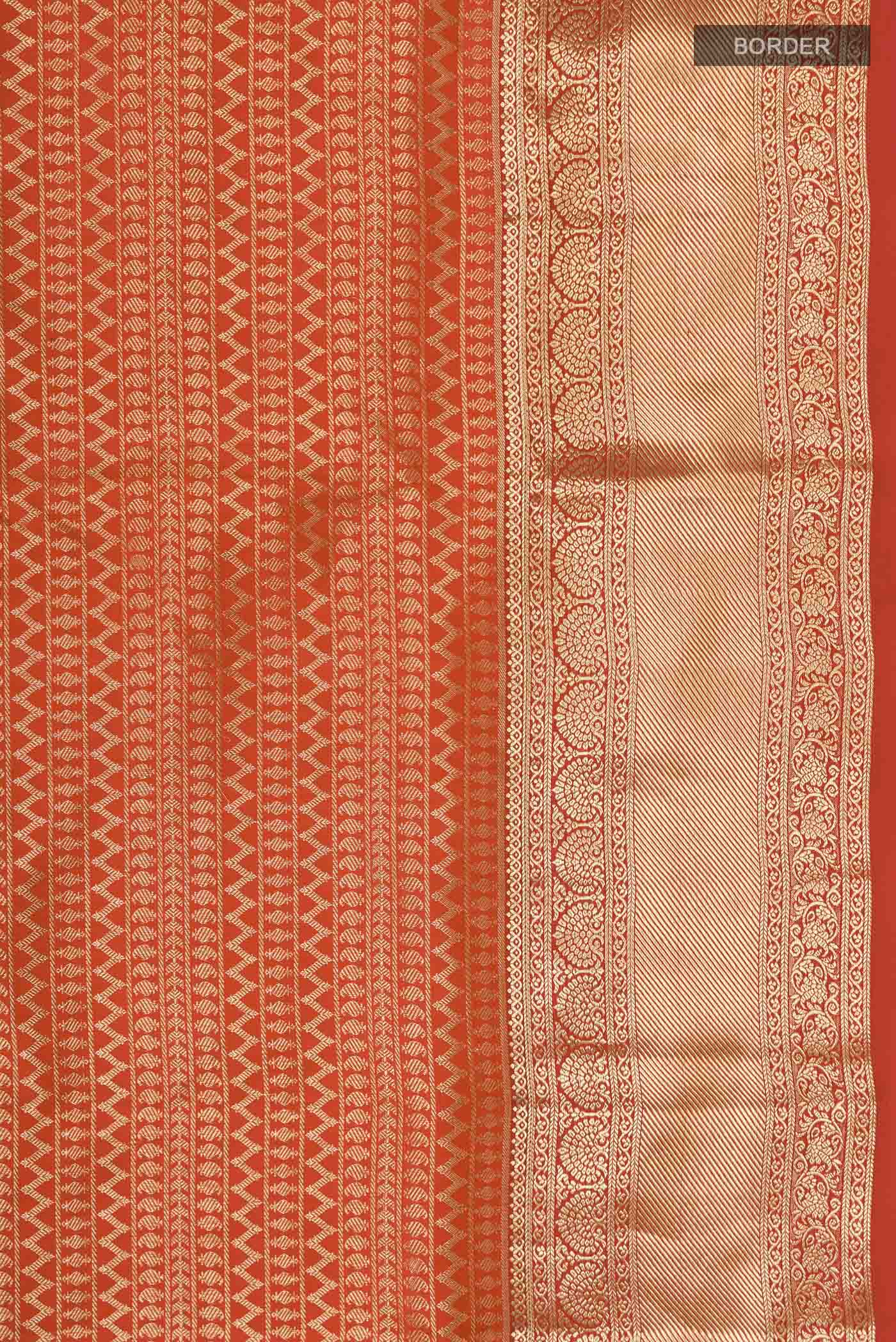 Orange Soft Silk Saree - Image 3