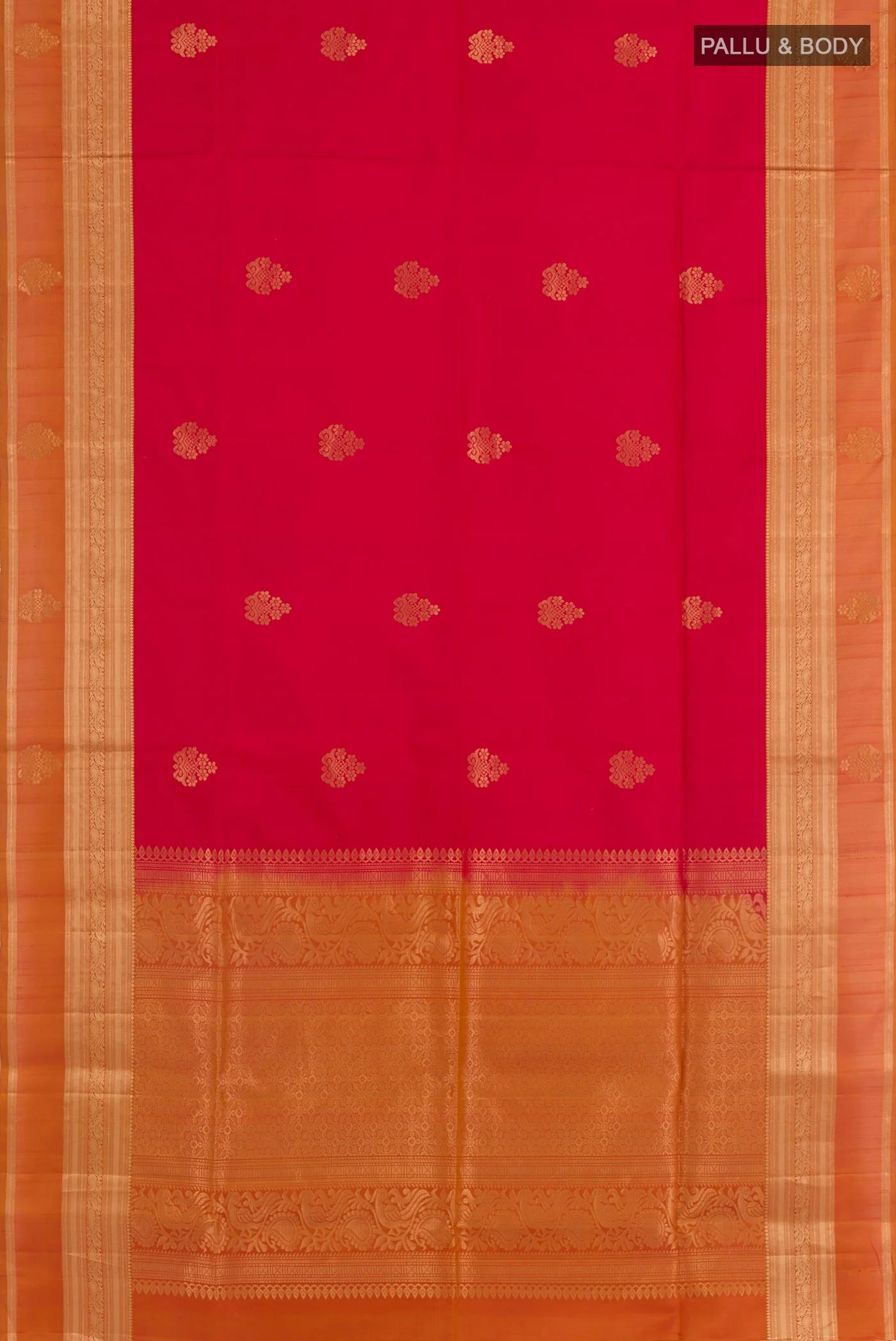 Red Soft Silk Saree - Image 3