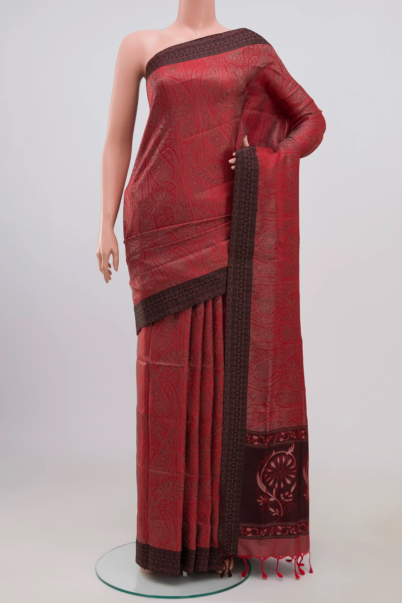 Imperial Red Soft Silk Saree