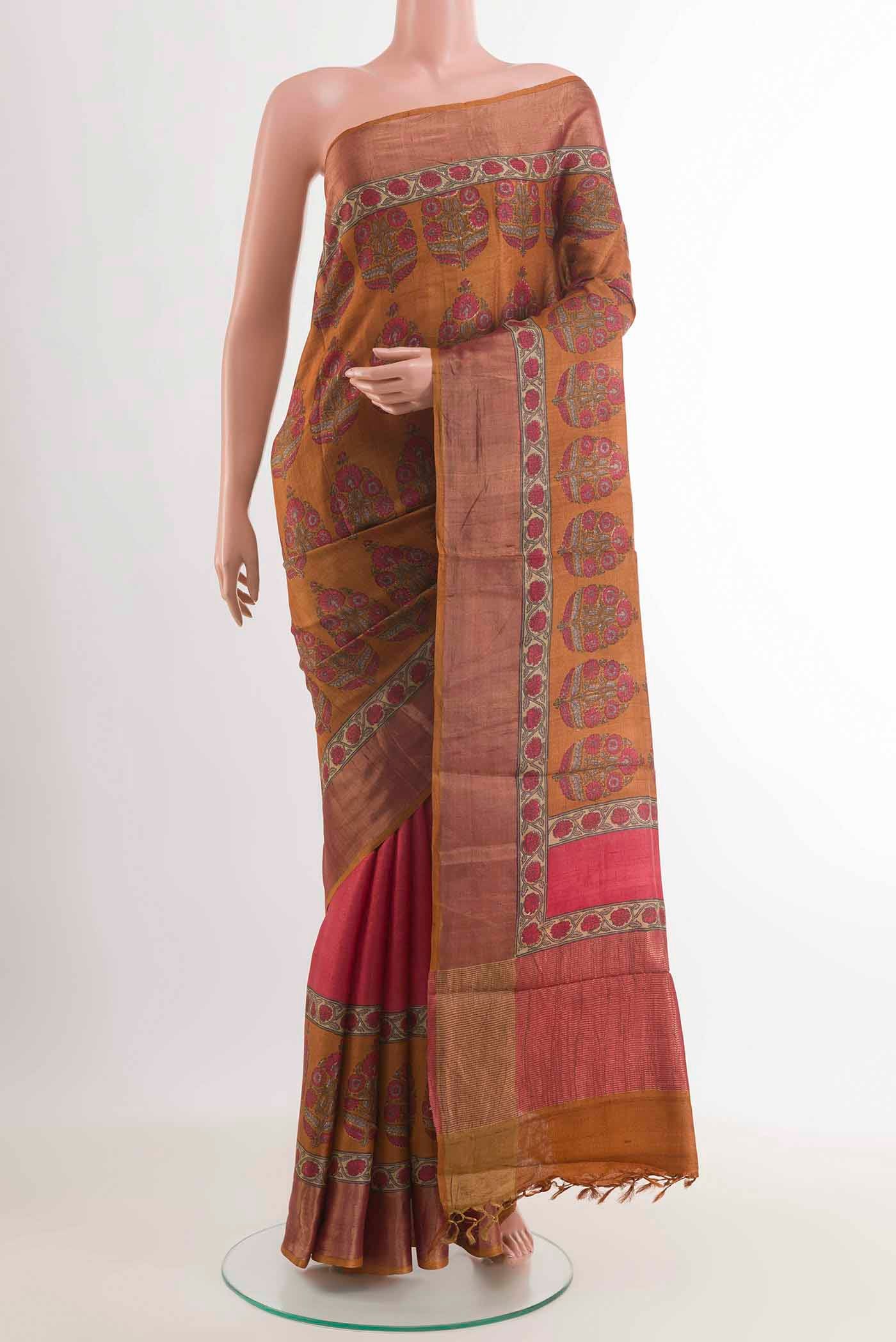 Multi Color Tussar Saree