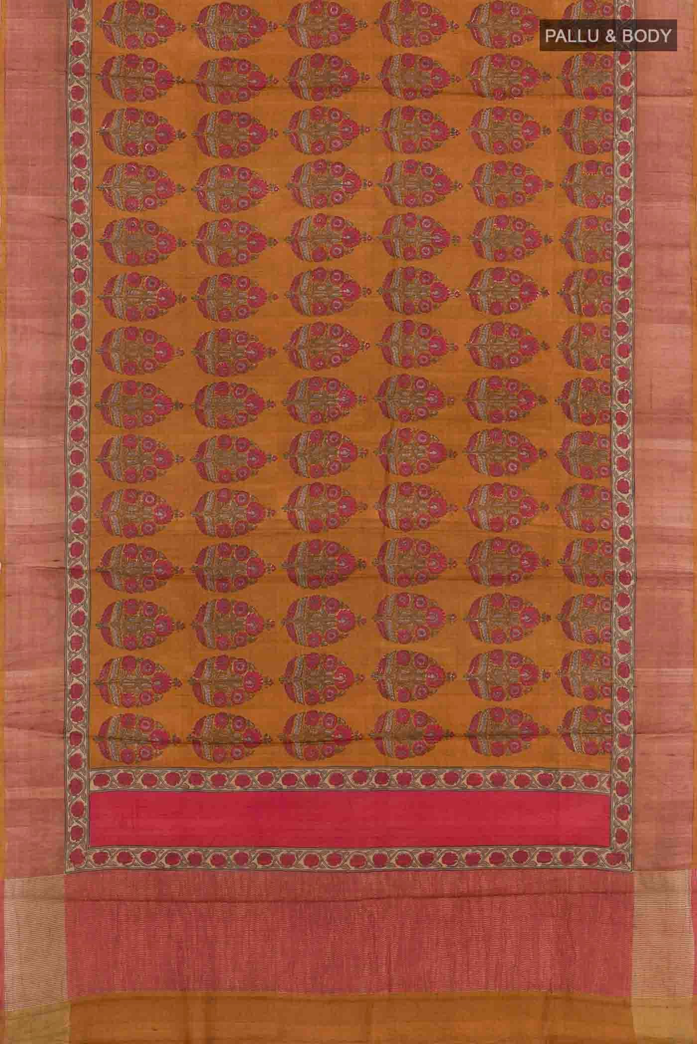 Multi Color Tussar Saree - Image 3