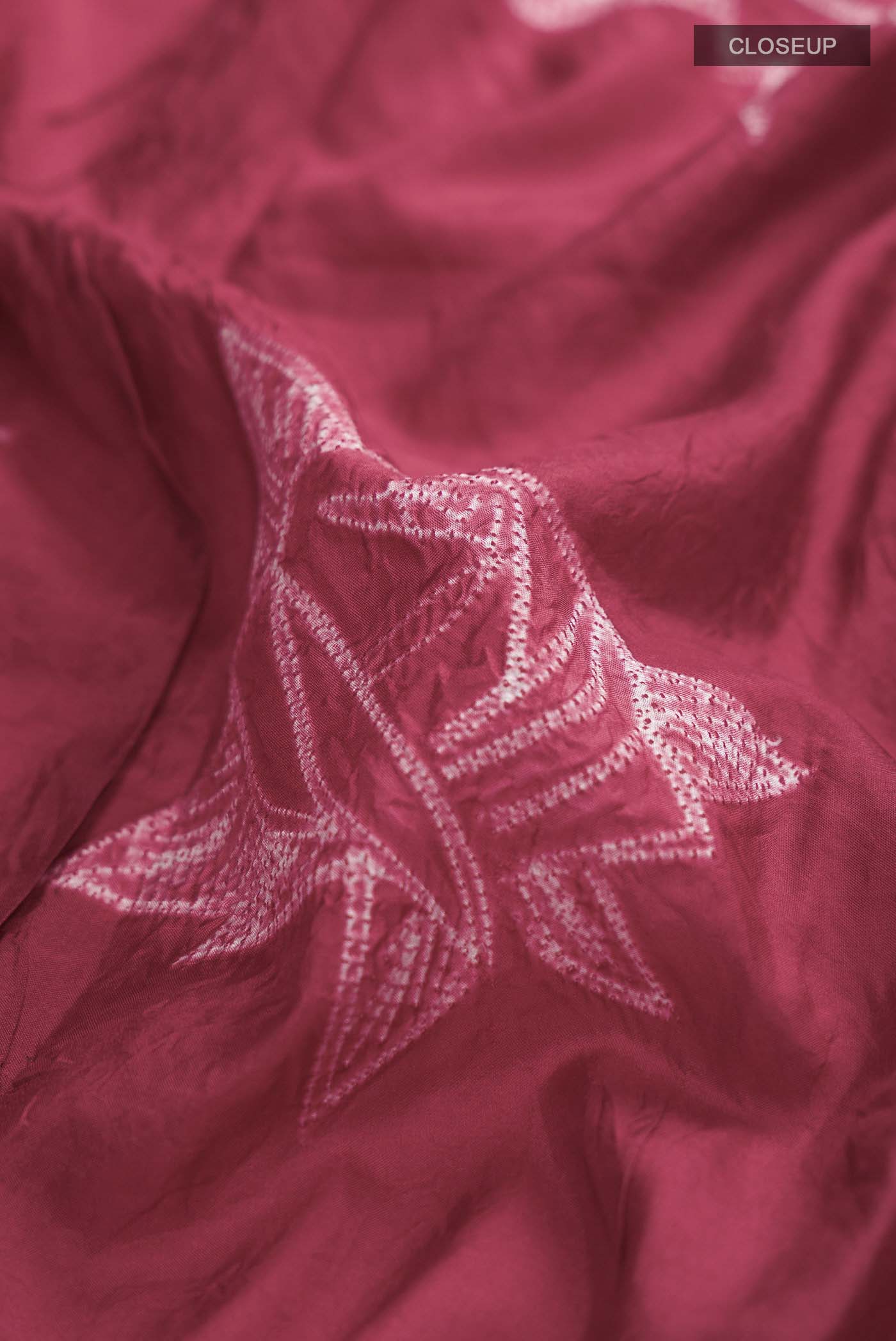 Red Tussar Silk Saree - Image 2