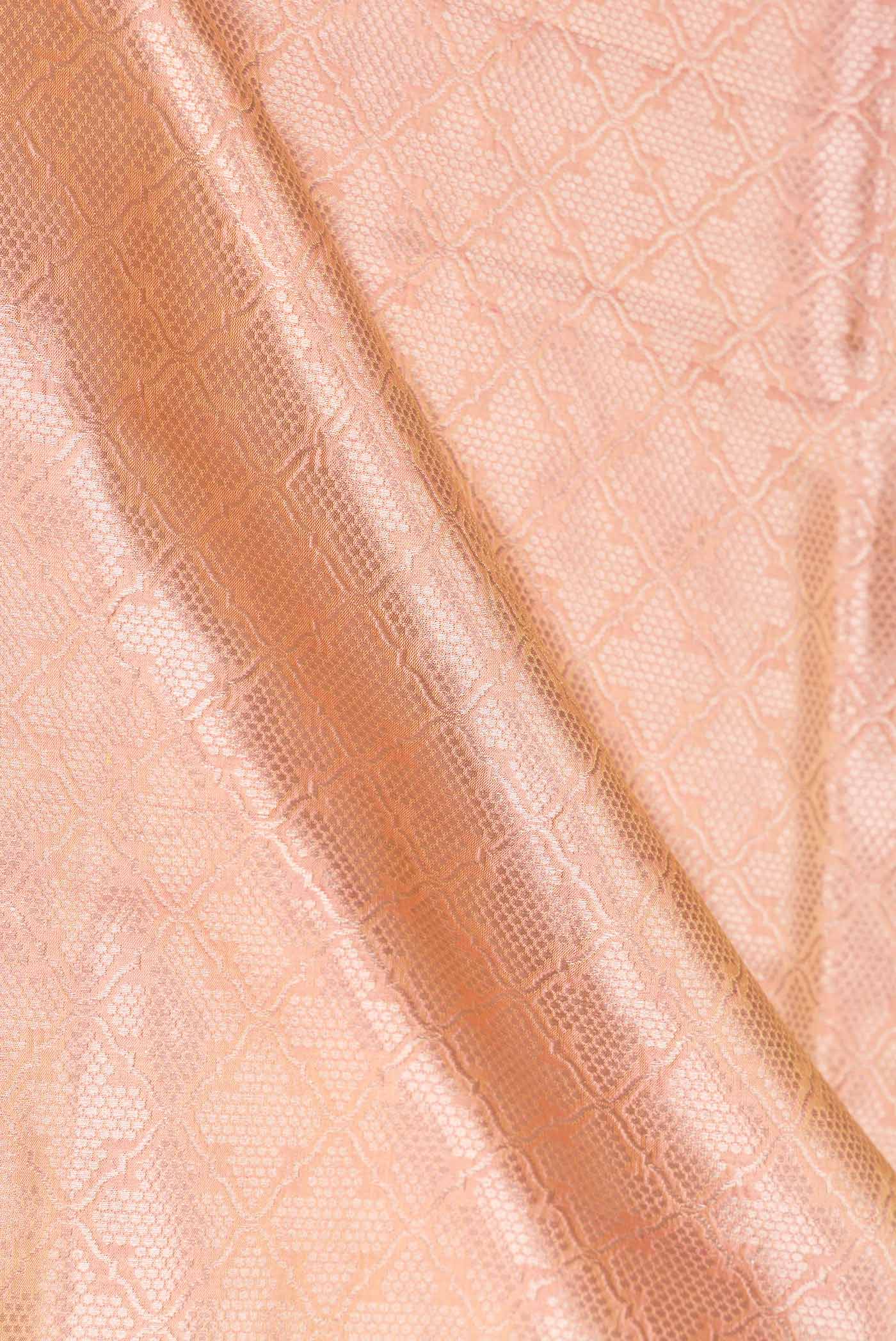 Peach Banarasi Silk Saree - Image 2