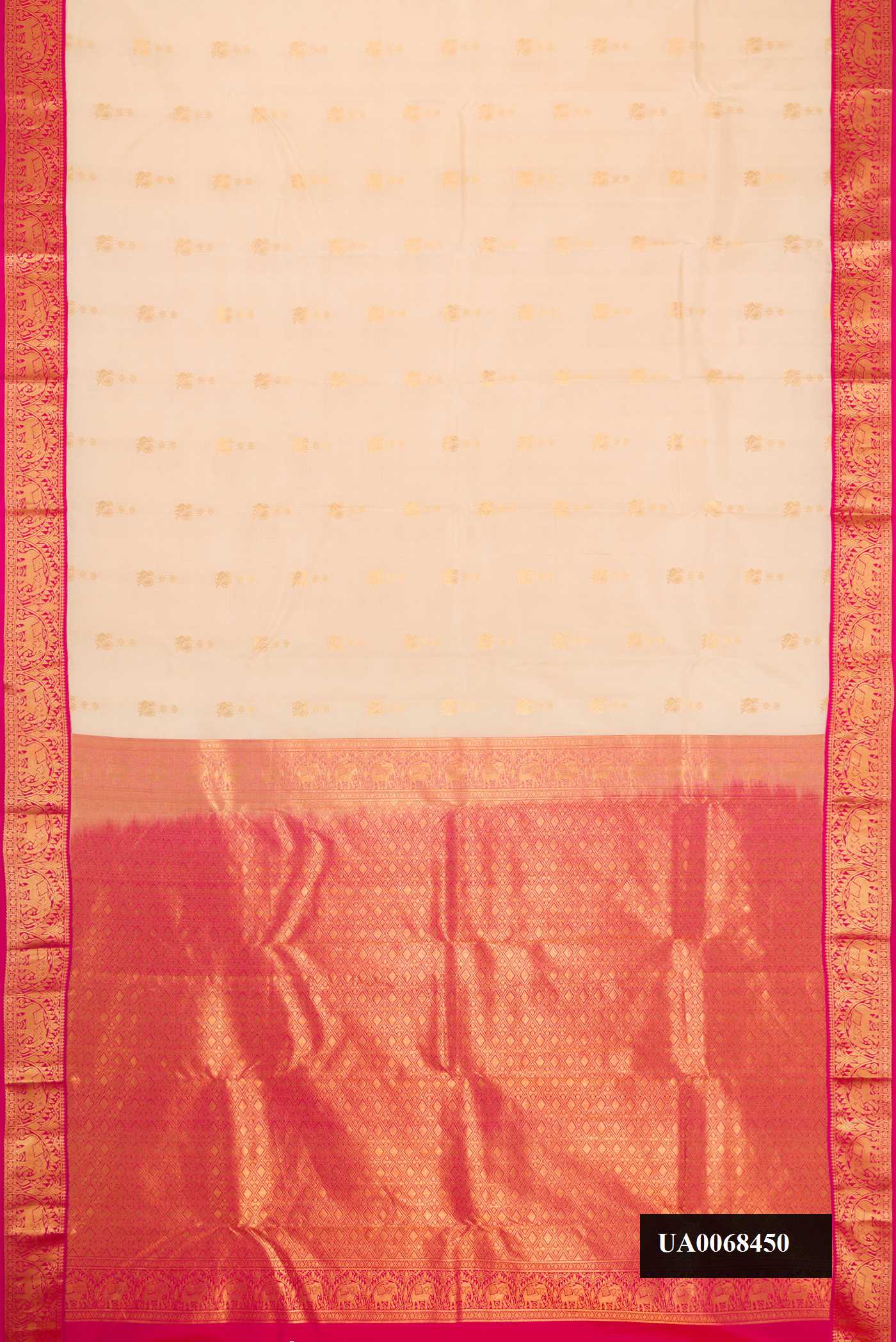 Rose Gold Dual Tone Kanchipuram Silk Saree