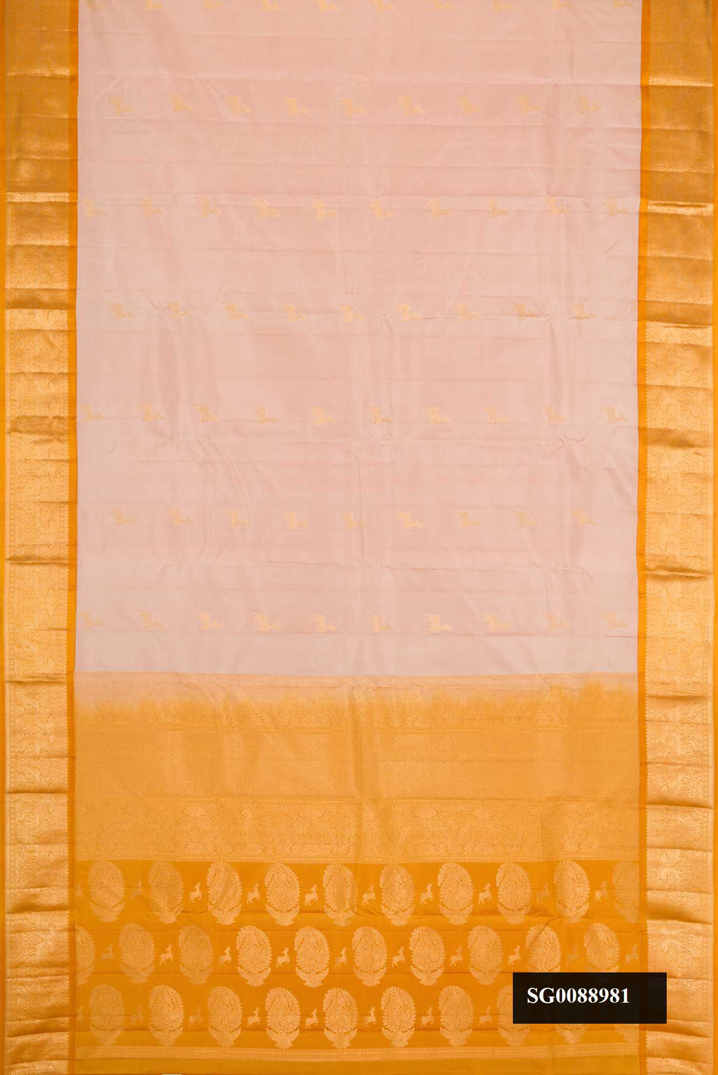 Rose Gold Dual Tone Kanchipuram Silk Saree