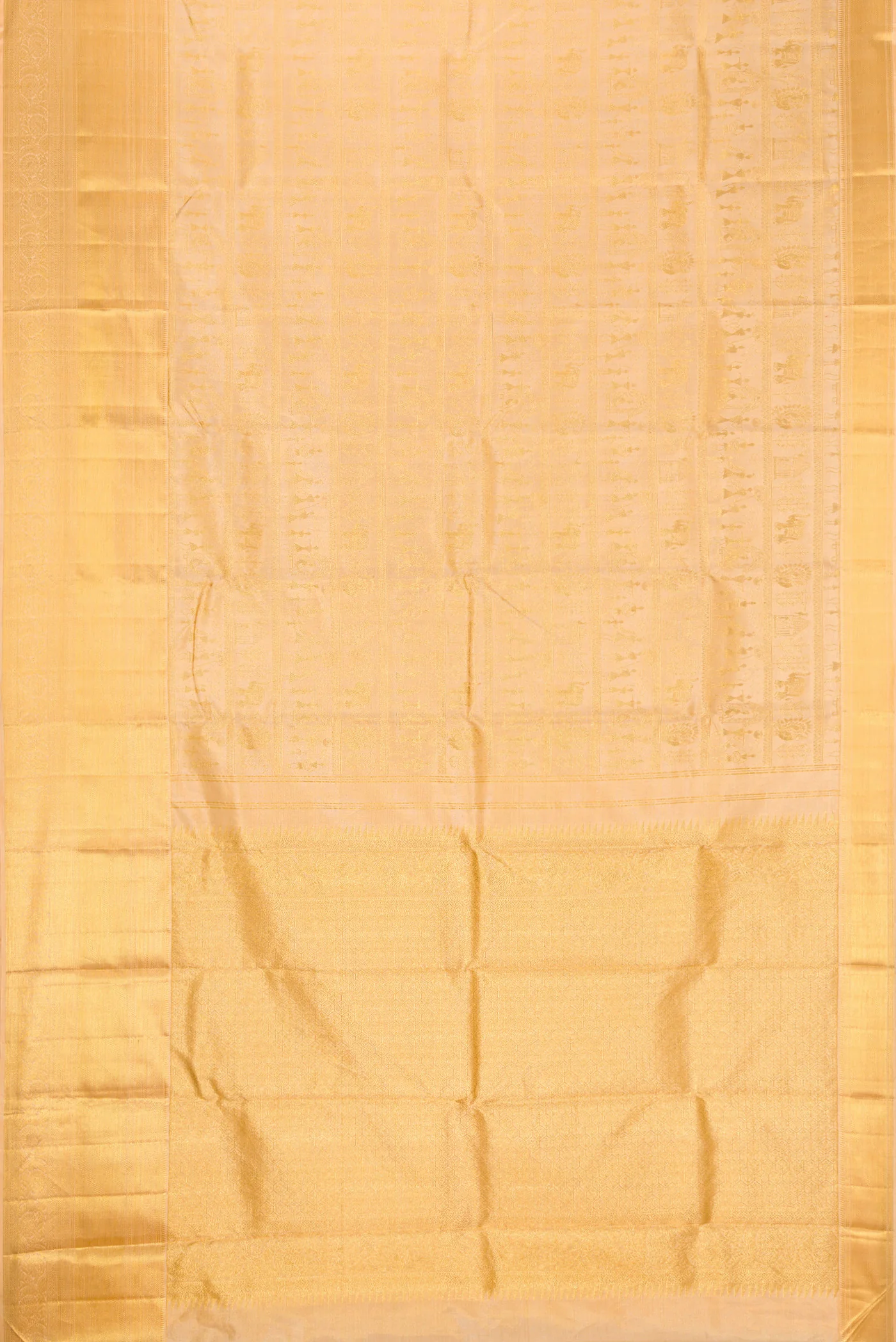 Sandal Kanchipuram Silk Saree - Image 6