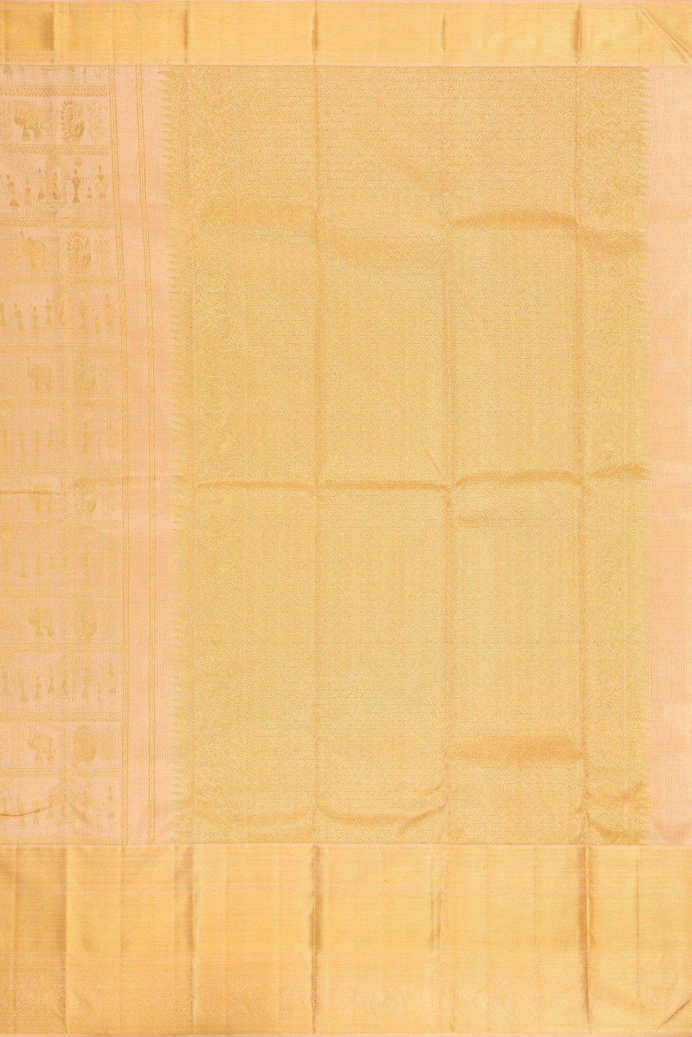 Sandal Kanchipuram Silk Saree - Image 7
