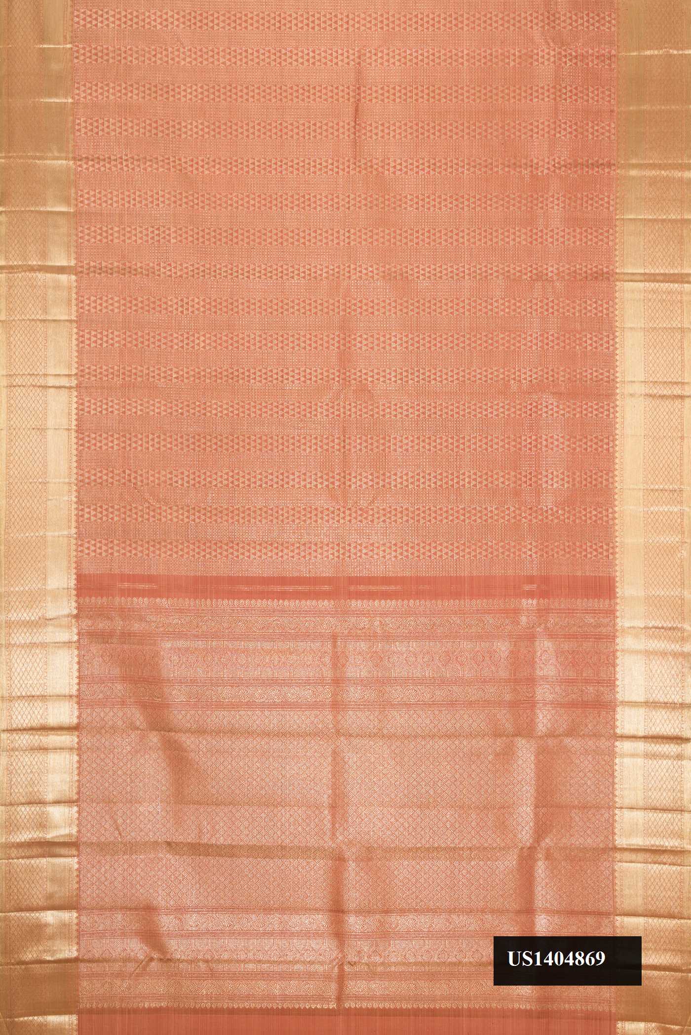 Rose Gold Dual Tone Kanchipuram Silk Saree