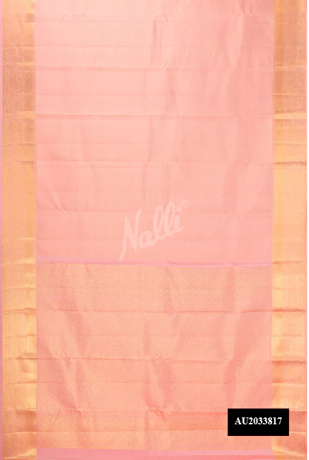 Rose Gold Dual Tone Kanchipuram Silk Saree