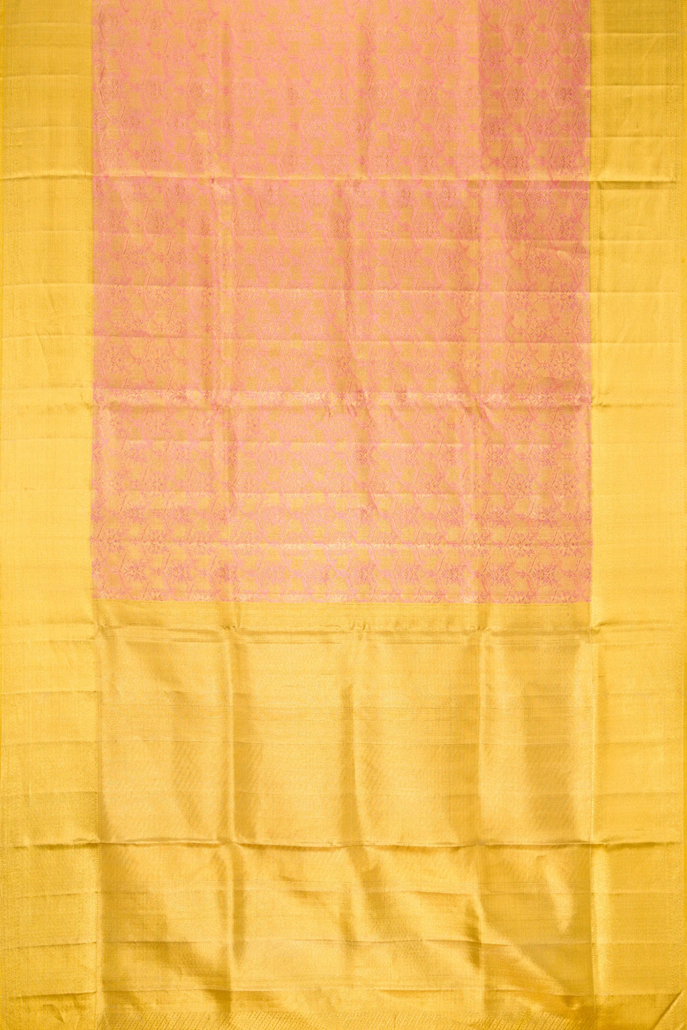 Coral Dual Tone Kanjivaram Tissue Silk Saree - Image 6