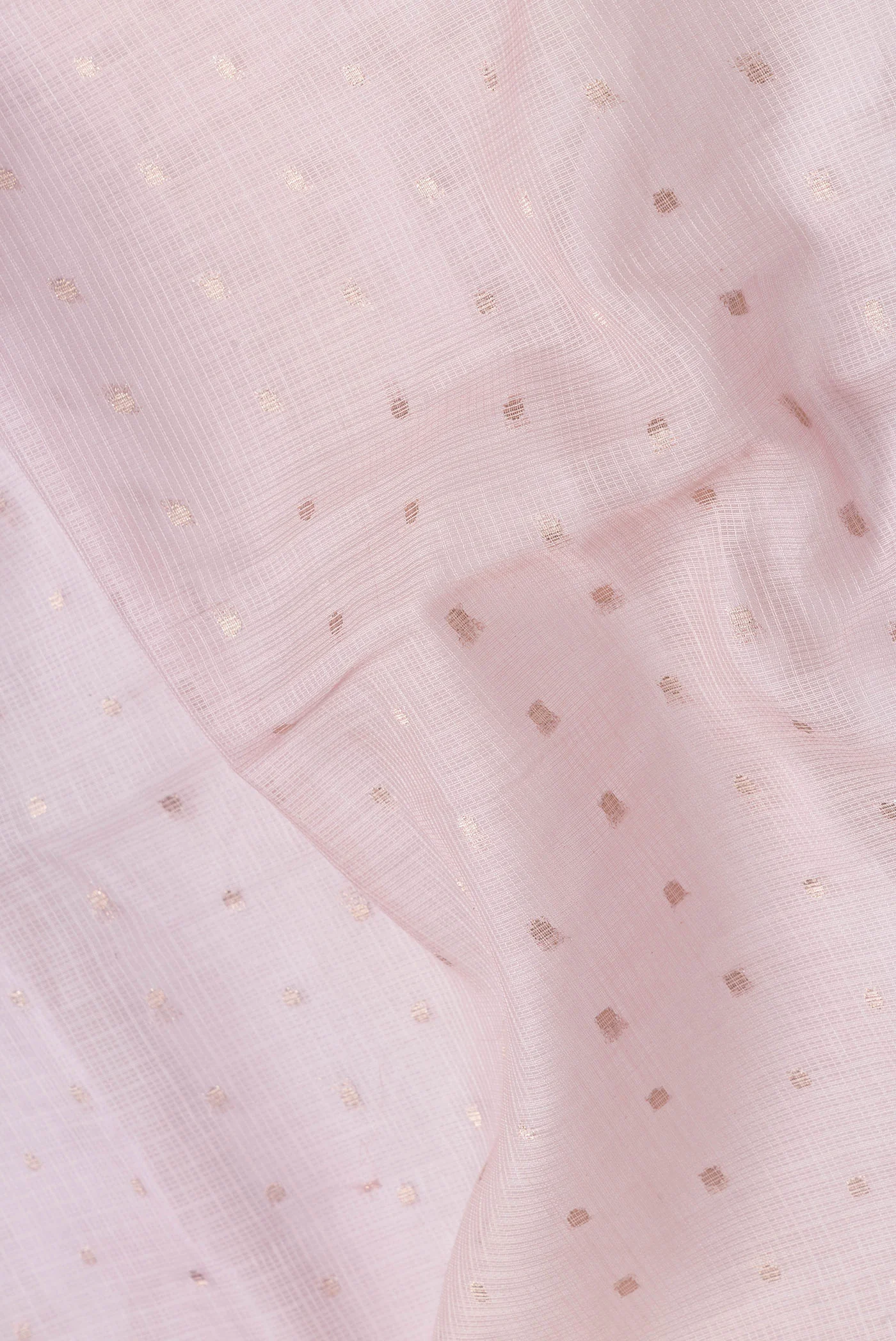 Rose Gold Kota Silk Saree - Image 2