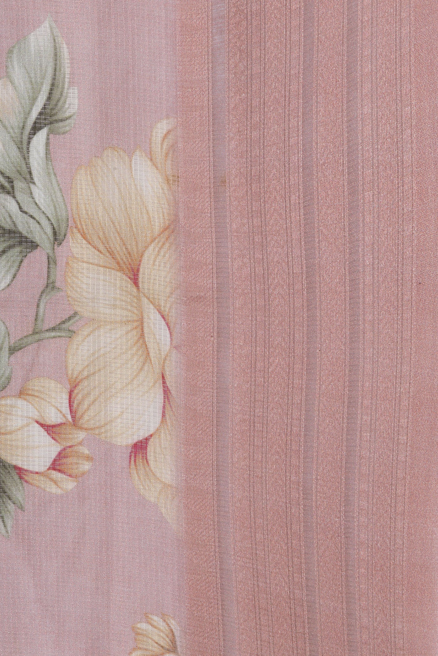 Rose Gold Kota Silk Saree - Image 3