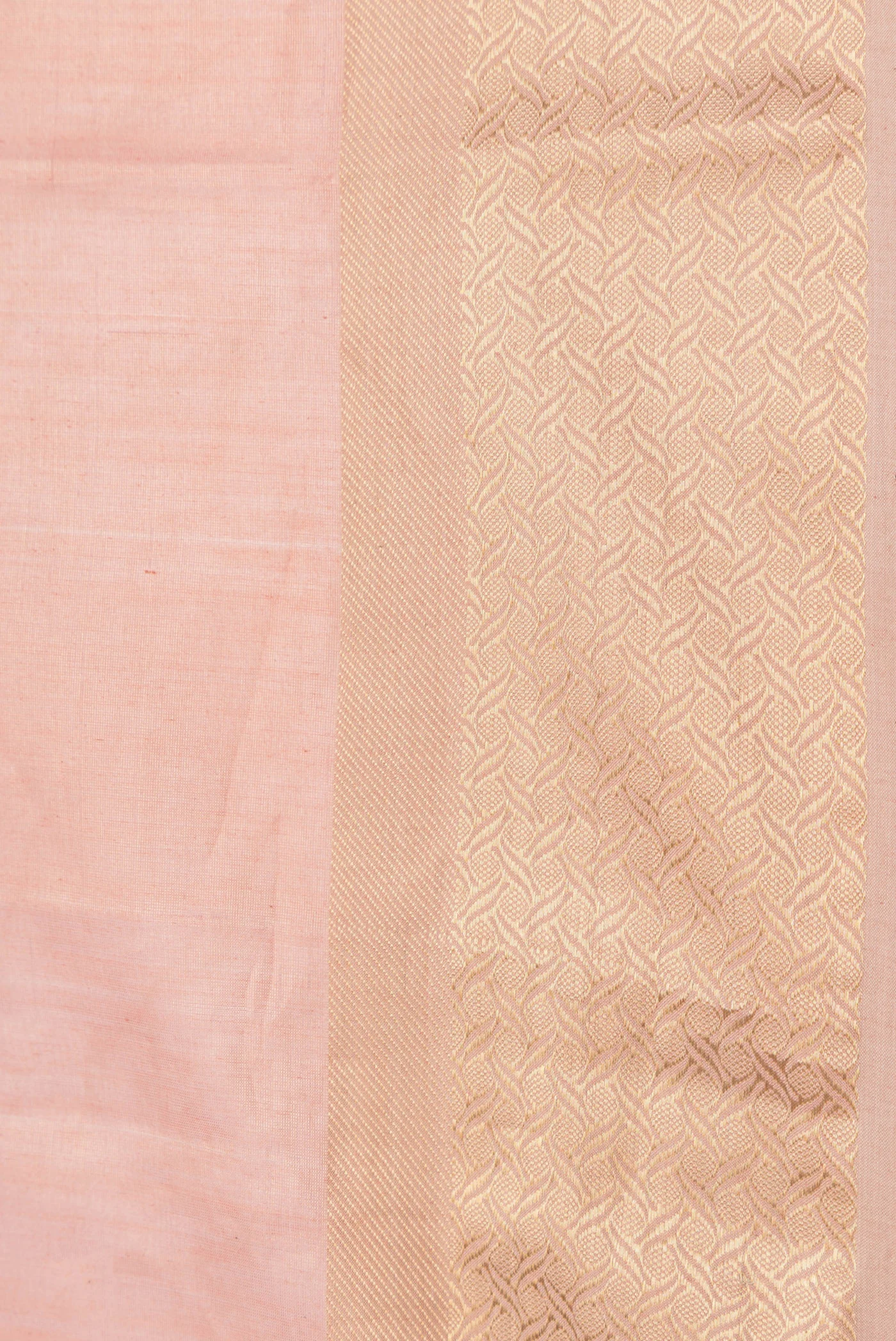 Rose Gold Maheshwari Silk Cotton Saree - Image 3