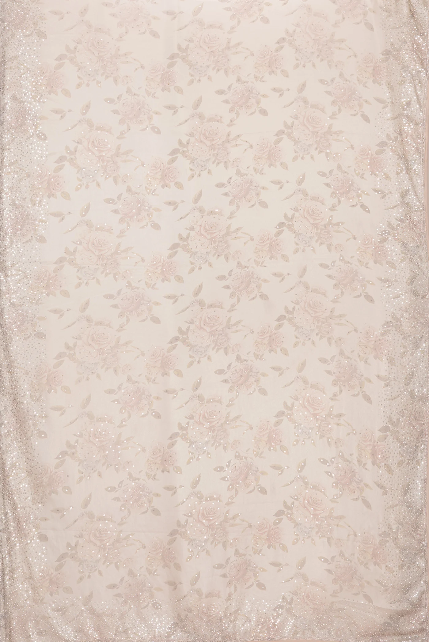 Rose Gold Satin Silk Saree - Image 6