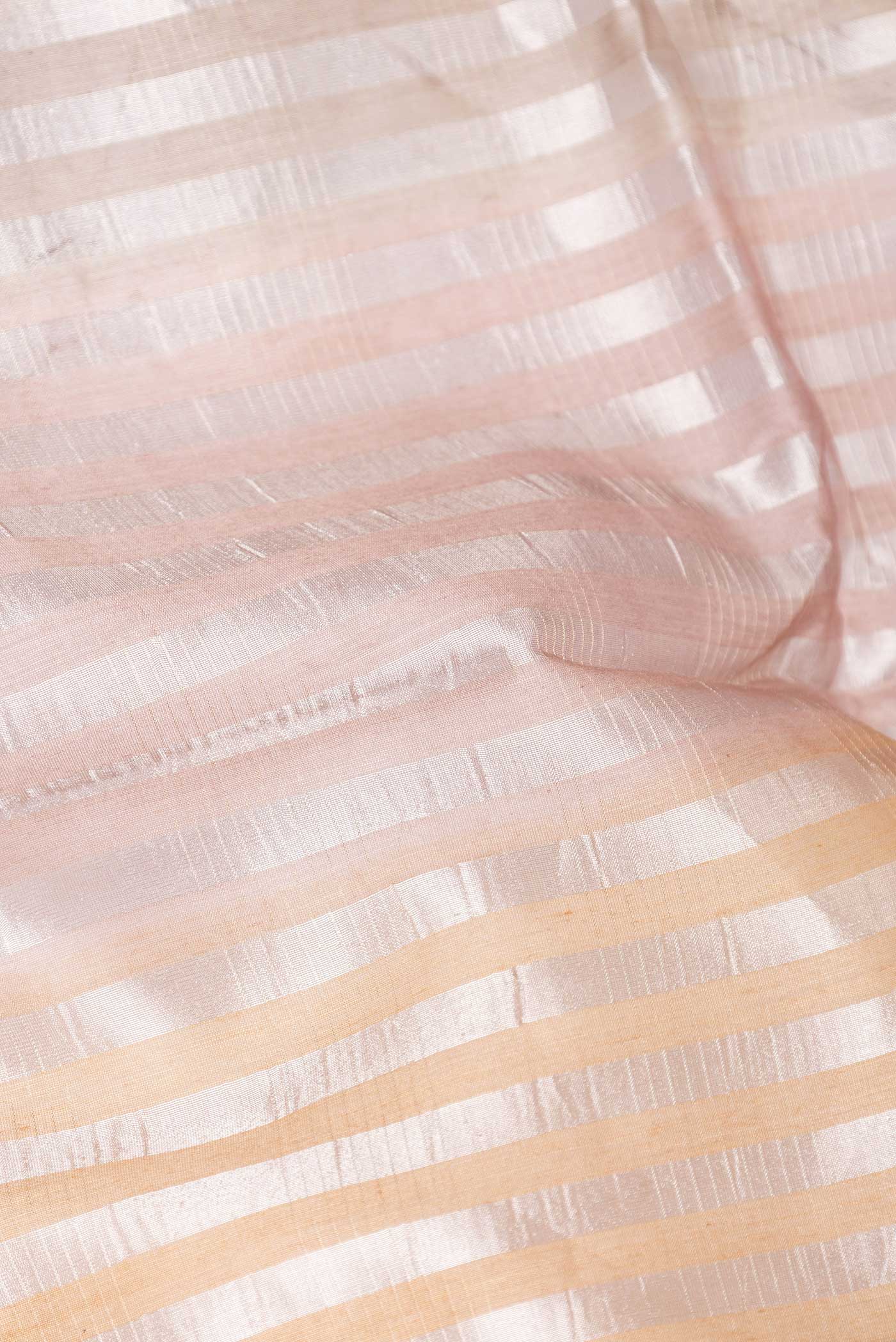 Rose Gold Dual Tone Organza Silk Saree - Image 2