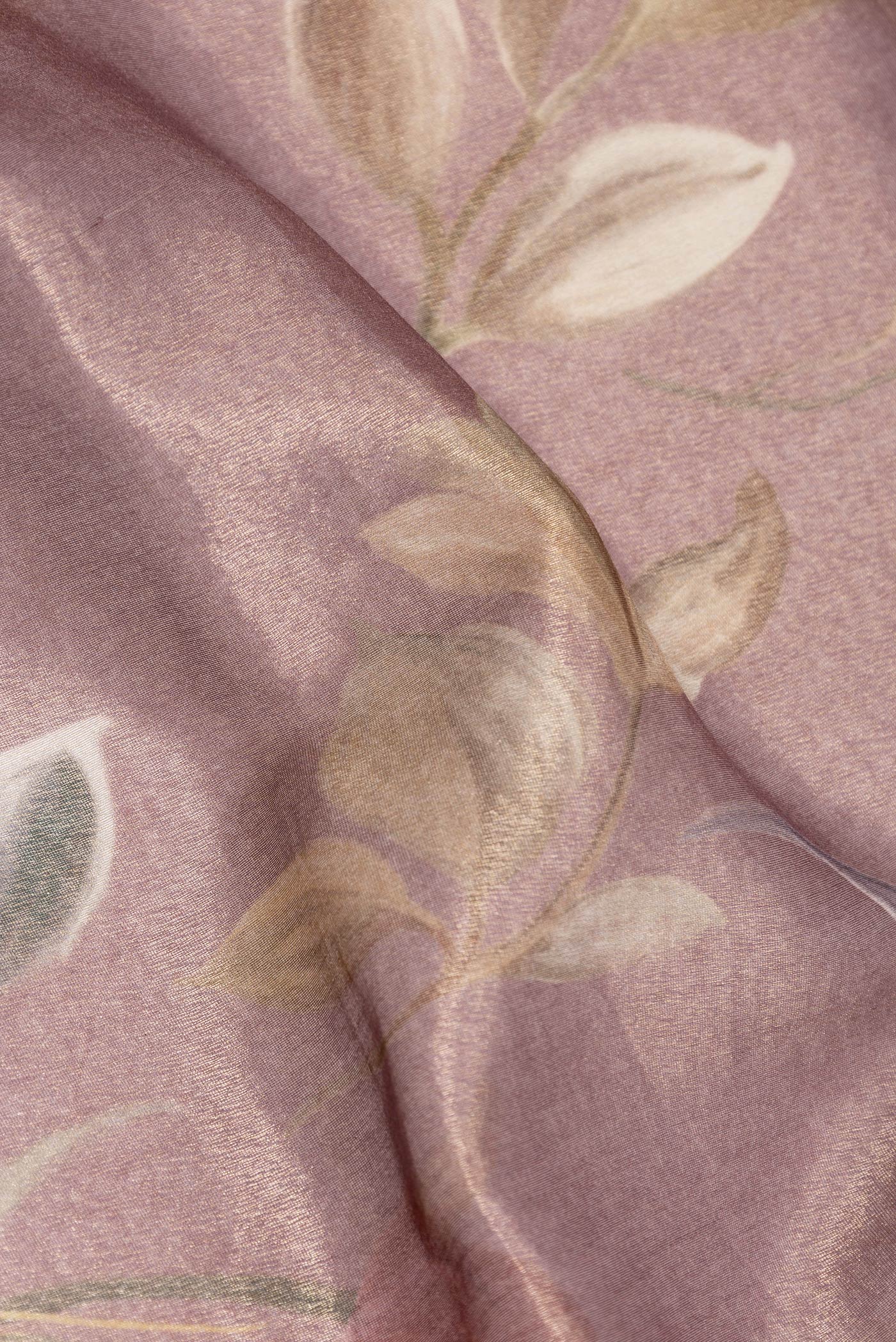 Mauve Dual Tone Organza Silk Saree - Image 2