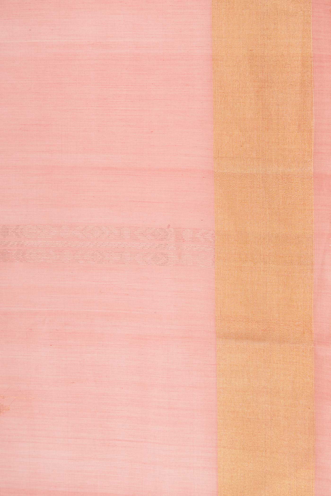 Rose Gold Dual Tone Silk Cotton Saree - Image 3
