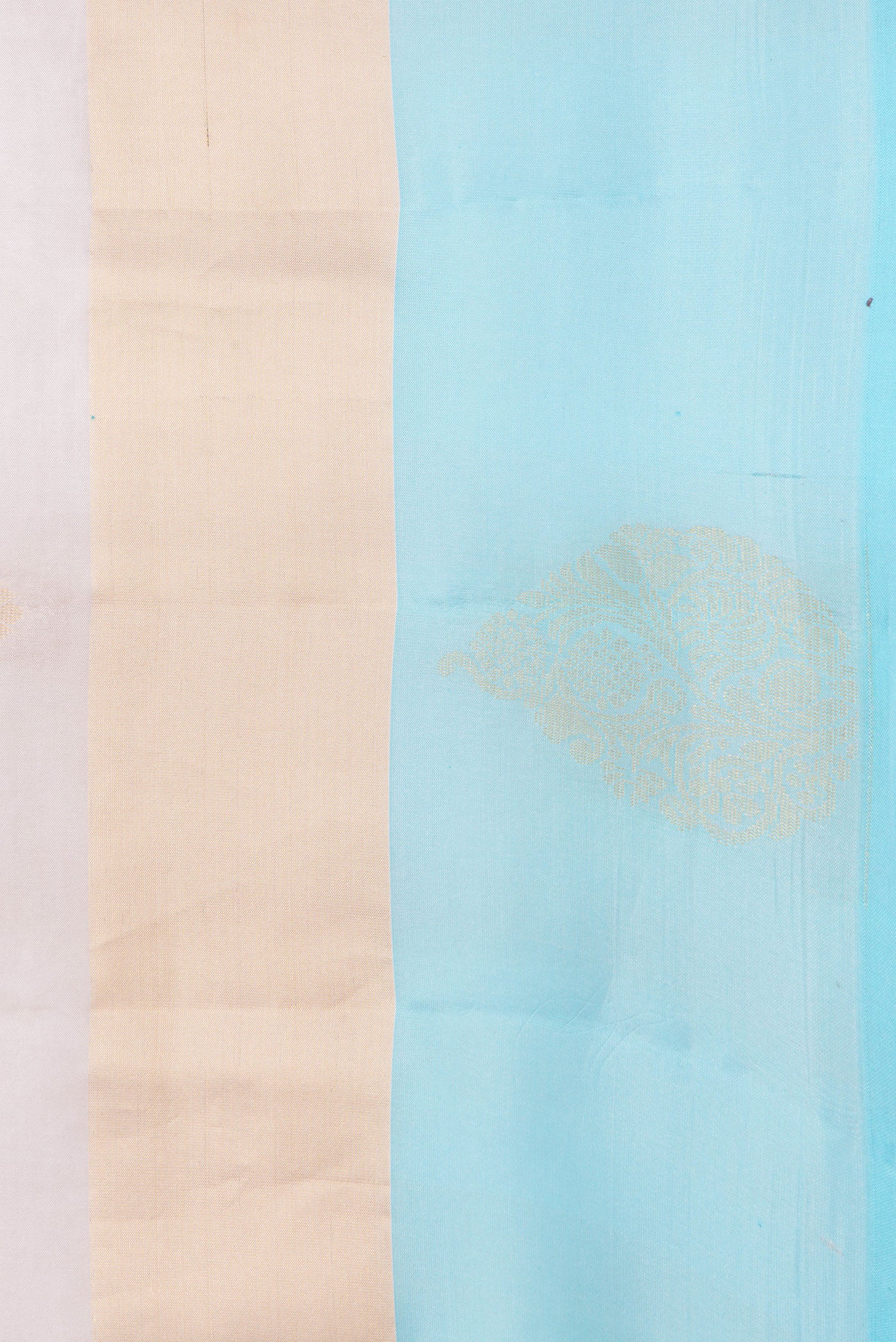 Rose Gold Soft Silk Saree - Image 3
