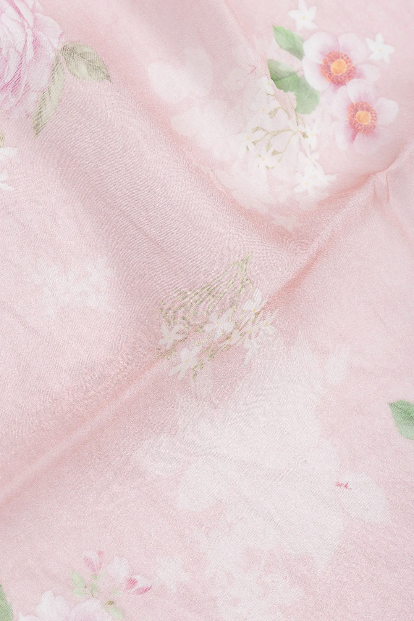 Rose Gold Organza Silk Saree - Image 2