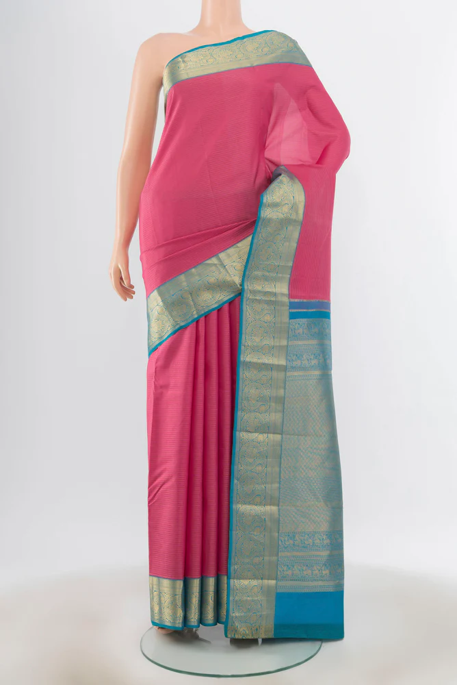 Pink Kanchipuram Silk Saree