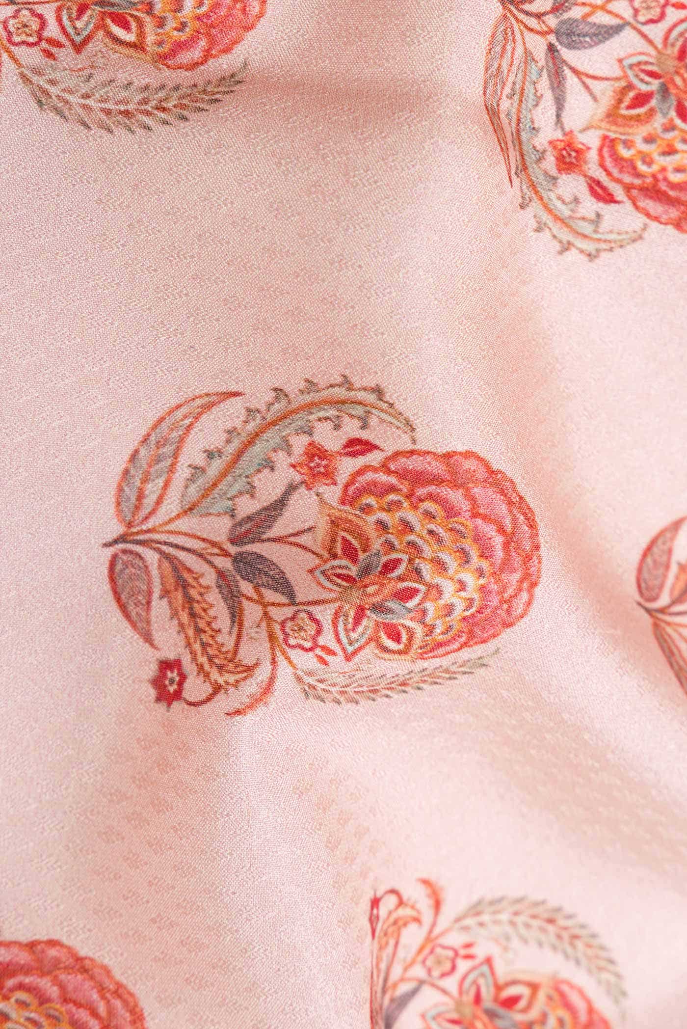 Rose Gold Kanchipuram Silk Saree - Image 3