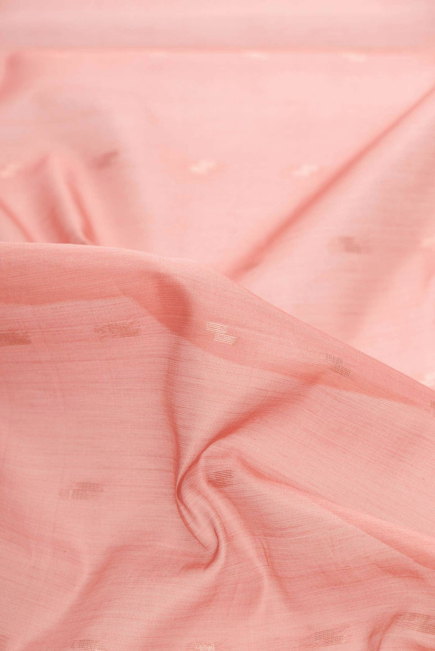 Rose Gold Silk Cotton Saree - Image 2