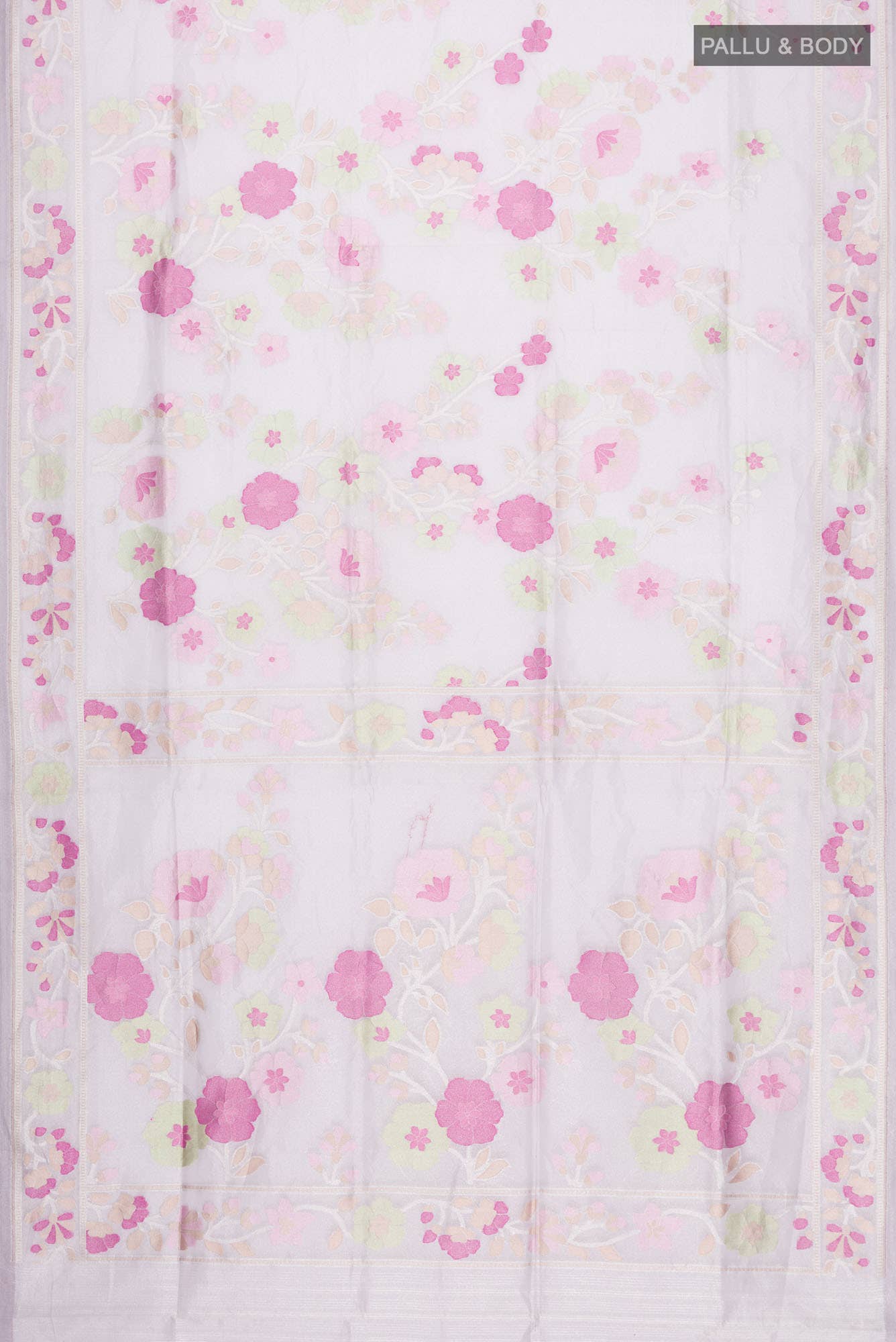 Lilac Banarasi Tissue Silk Saree - Image 4