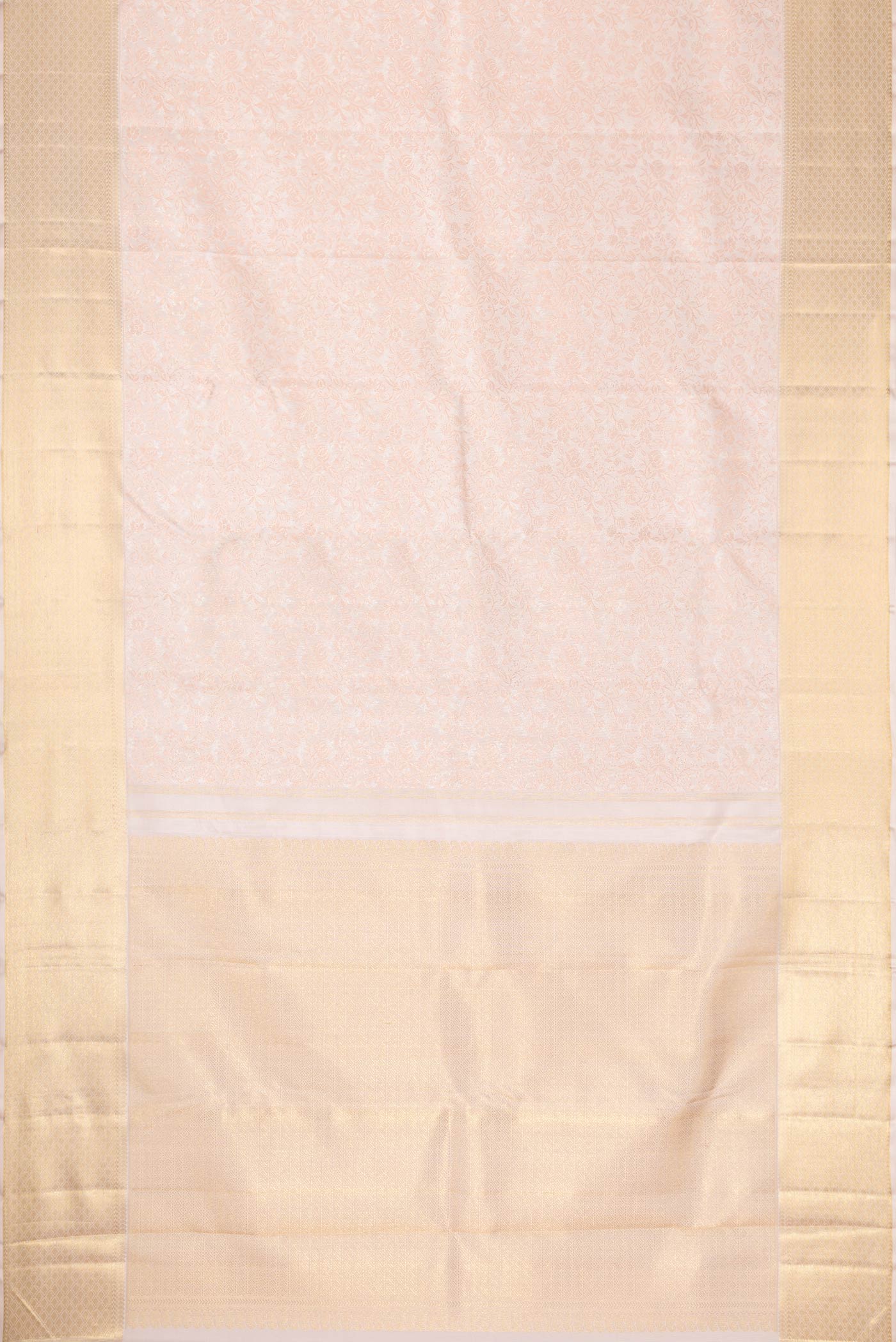 Pure Silk Pure Zari Rose pink Kanjivaram Saree - Image 6