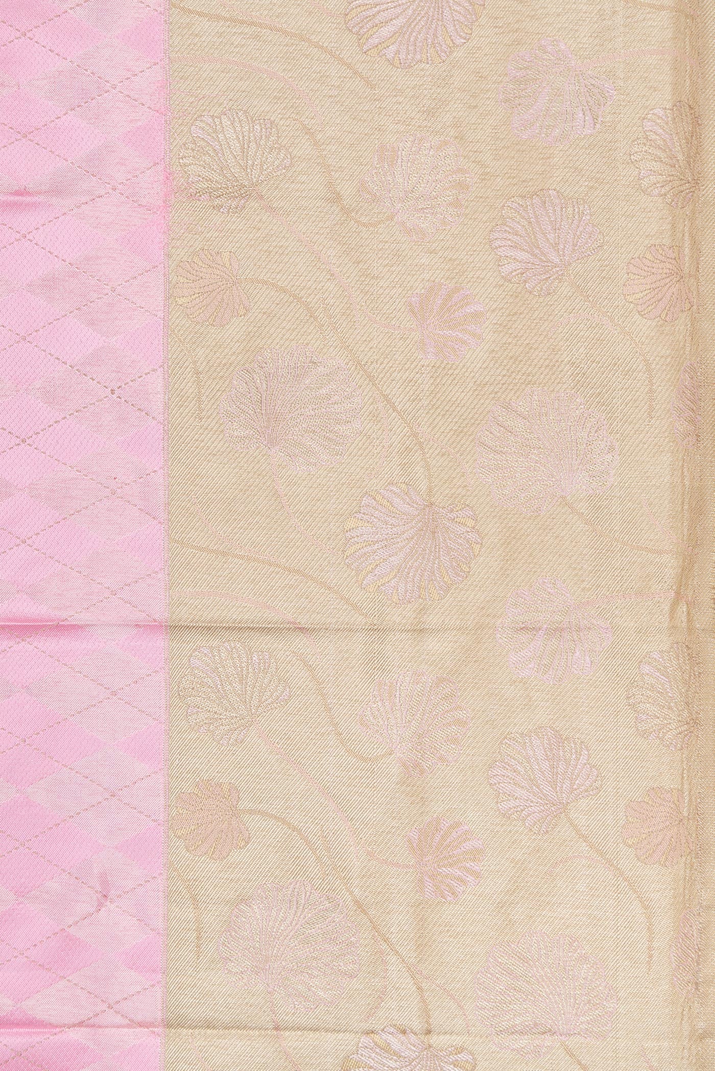 Rose pink Kanjivaram Silk Saree - Image 3
