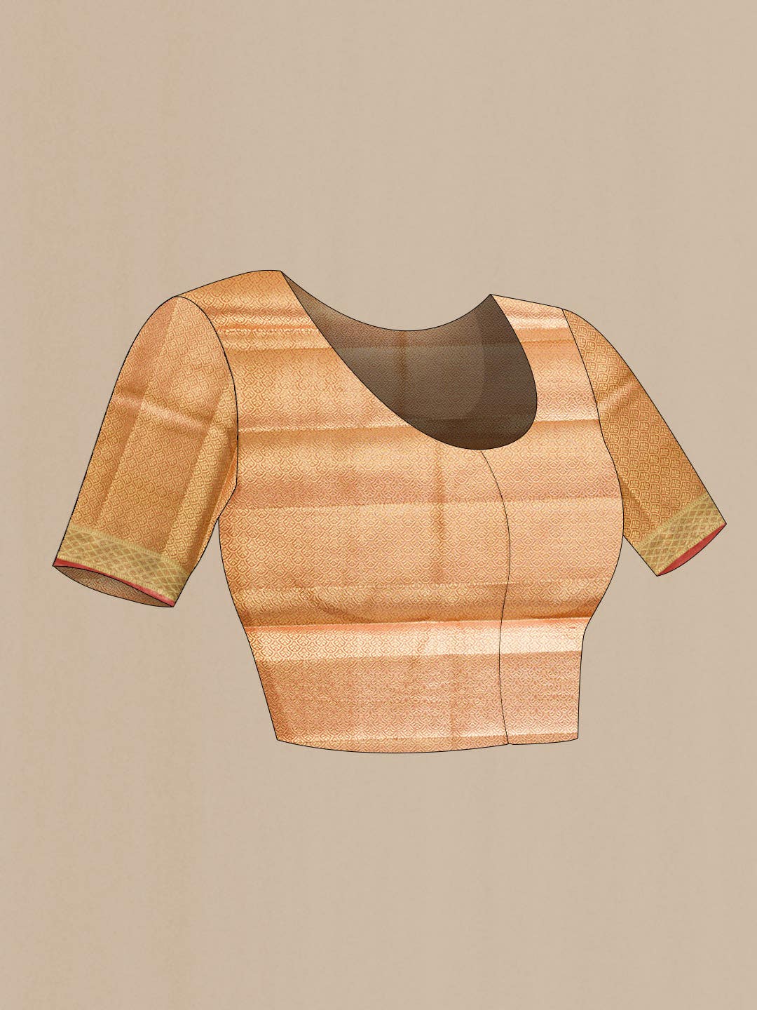 Rose pink Dual Tone Tussar Silk Saree - Image 4