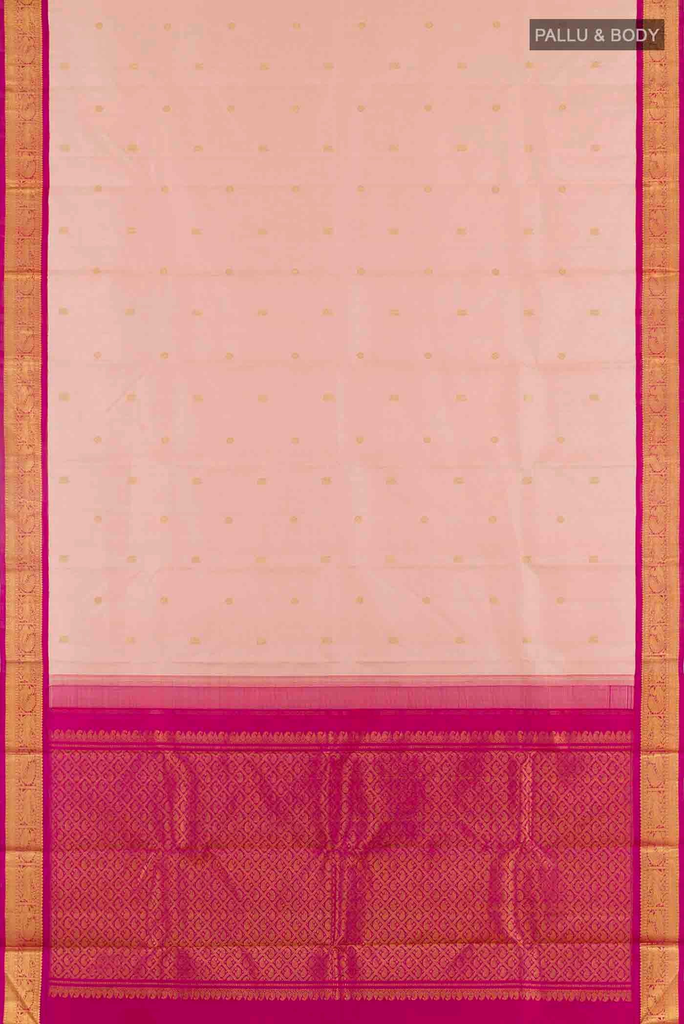Rose pink Kanjivaram Silk Saree - Image 6