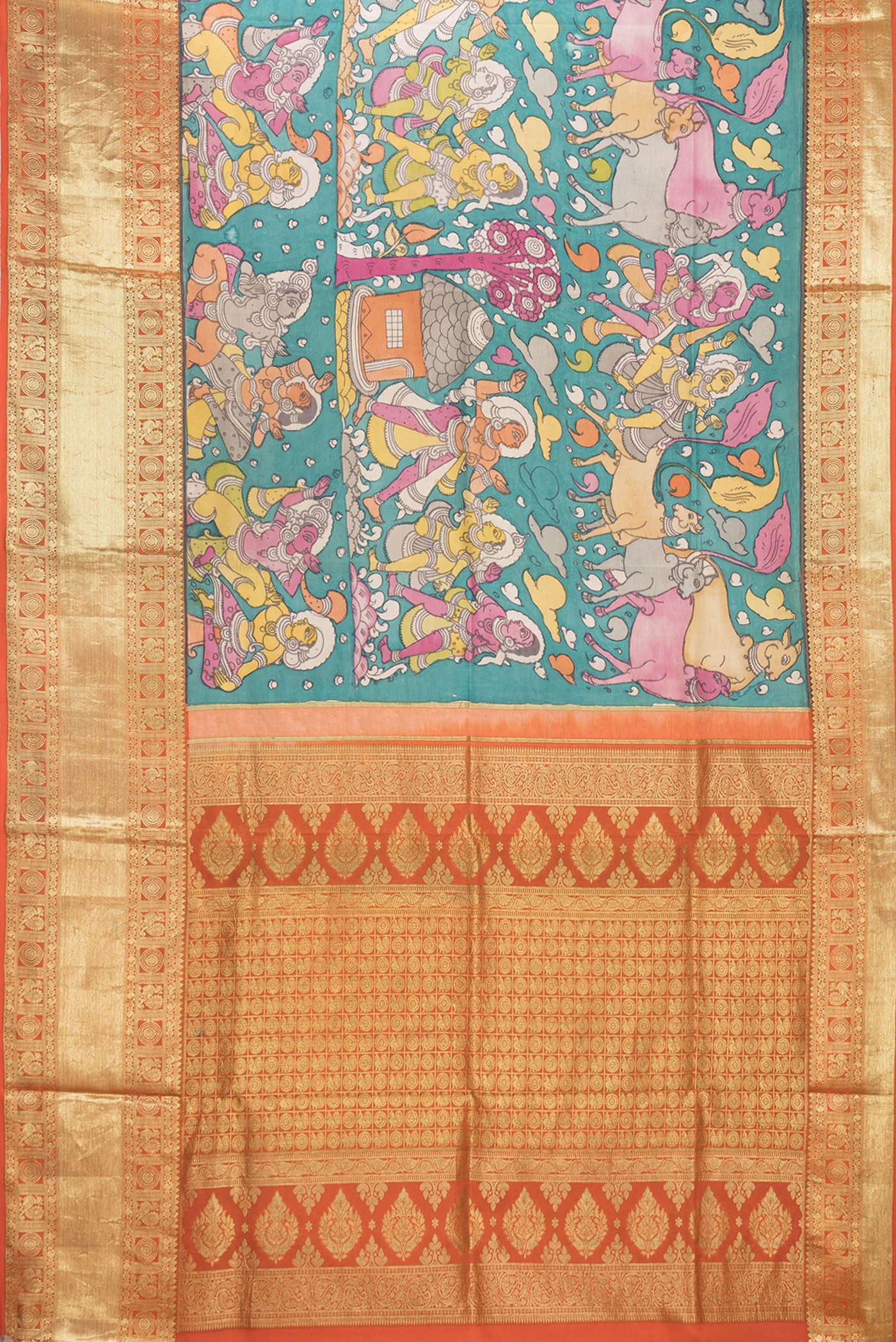 Blue Kanchipuram Silk Saree - Image 6