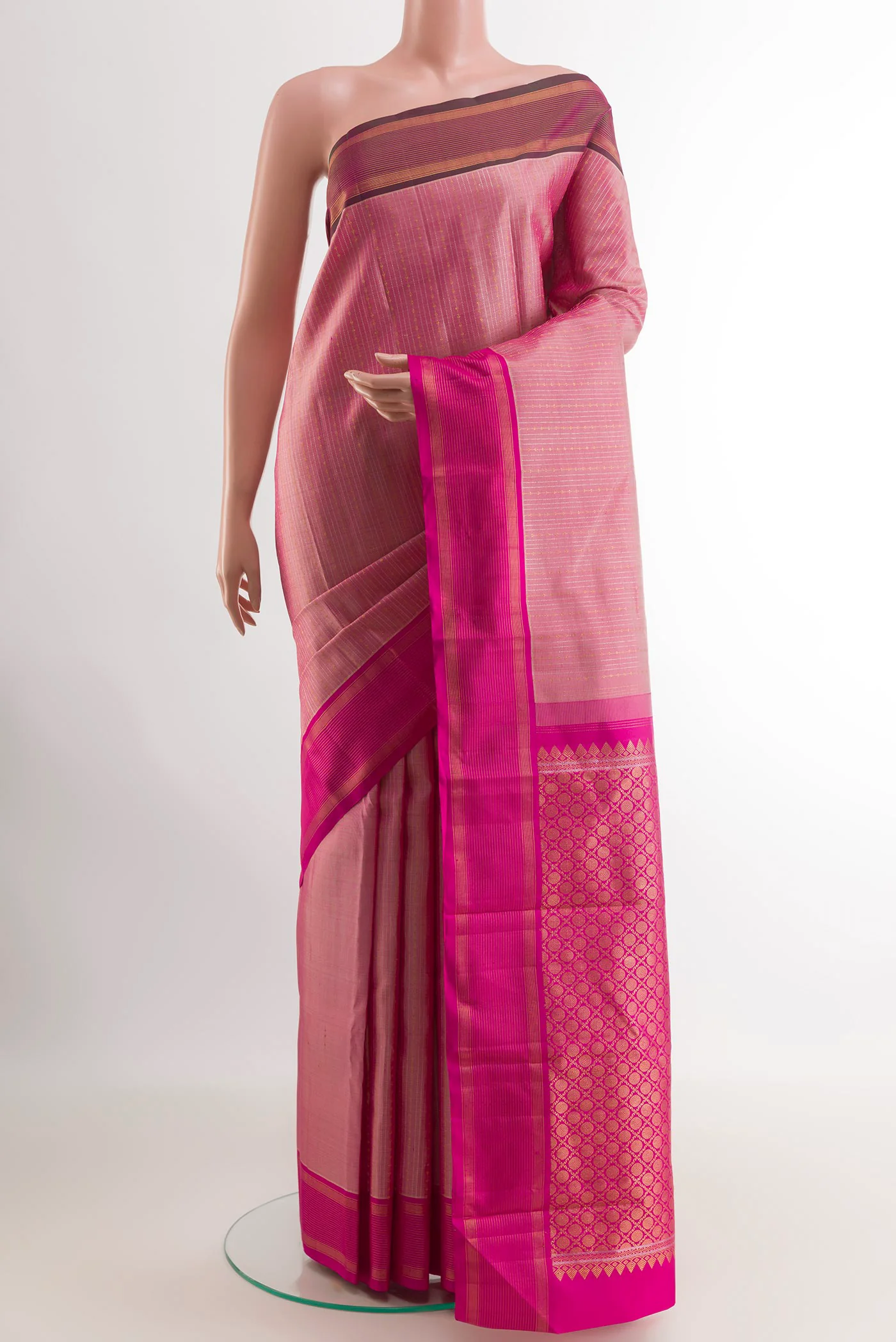 Pink Kanjivaram Silk Saree