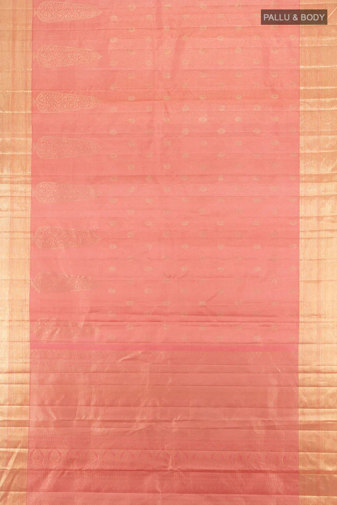 Peach Kanjivaram Silk Saree - Image 5