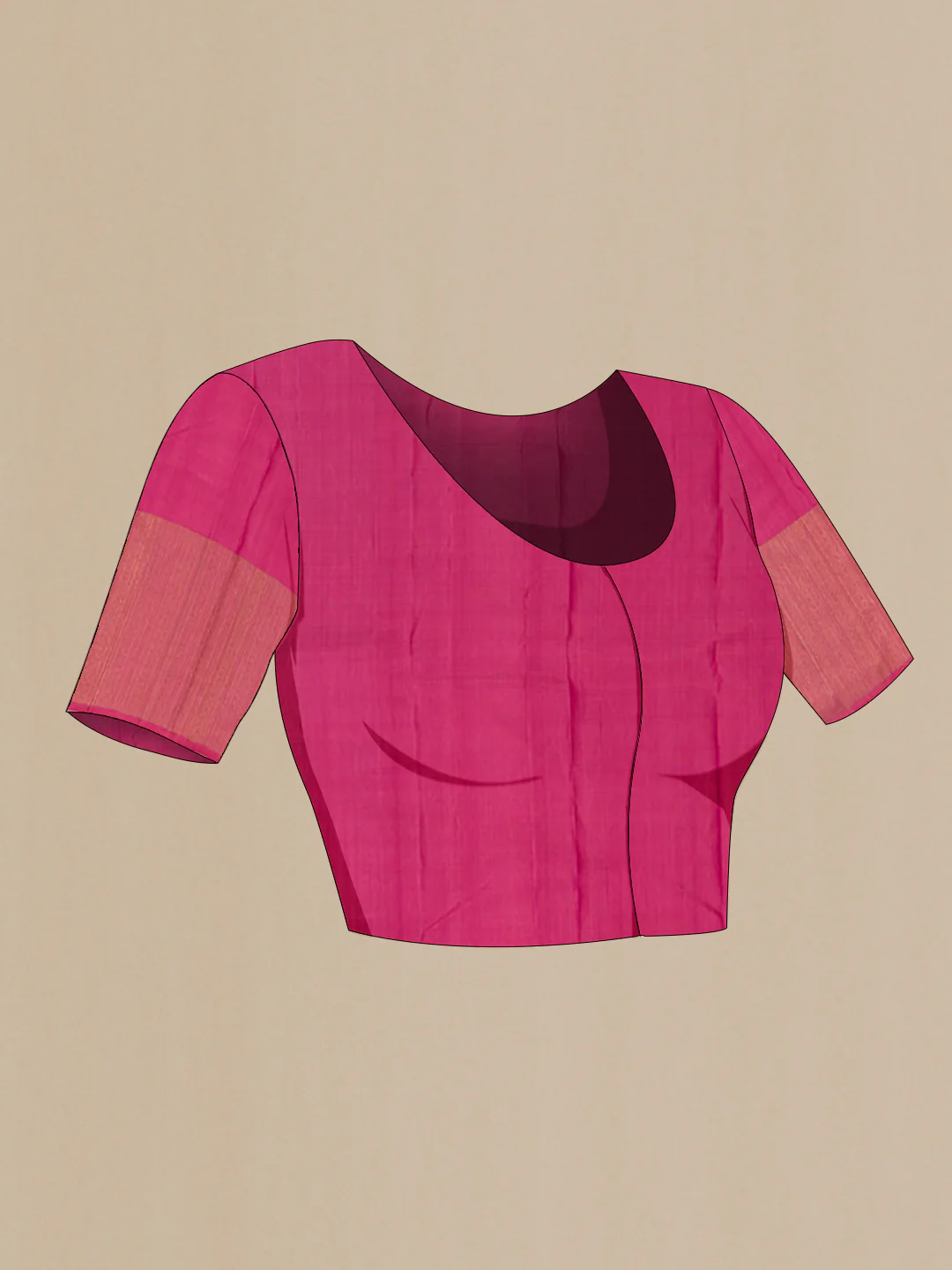 Pure Silk Pure Zari Rose pink Kanjivaram Saree - Image 4