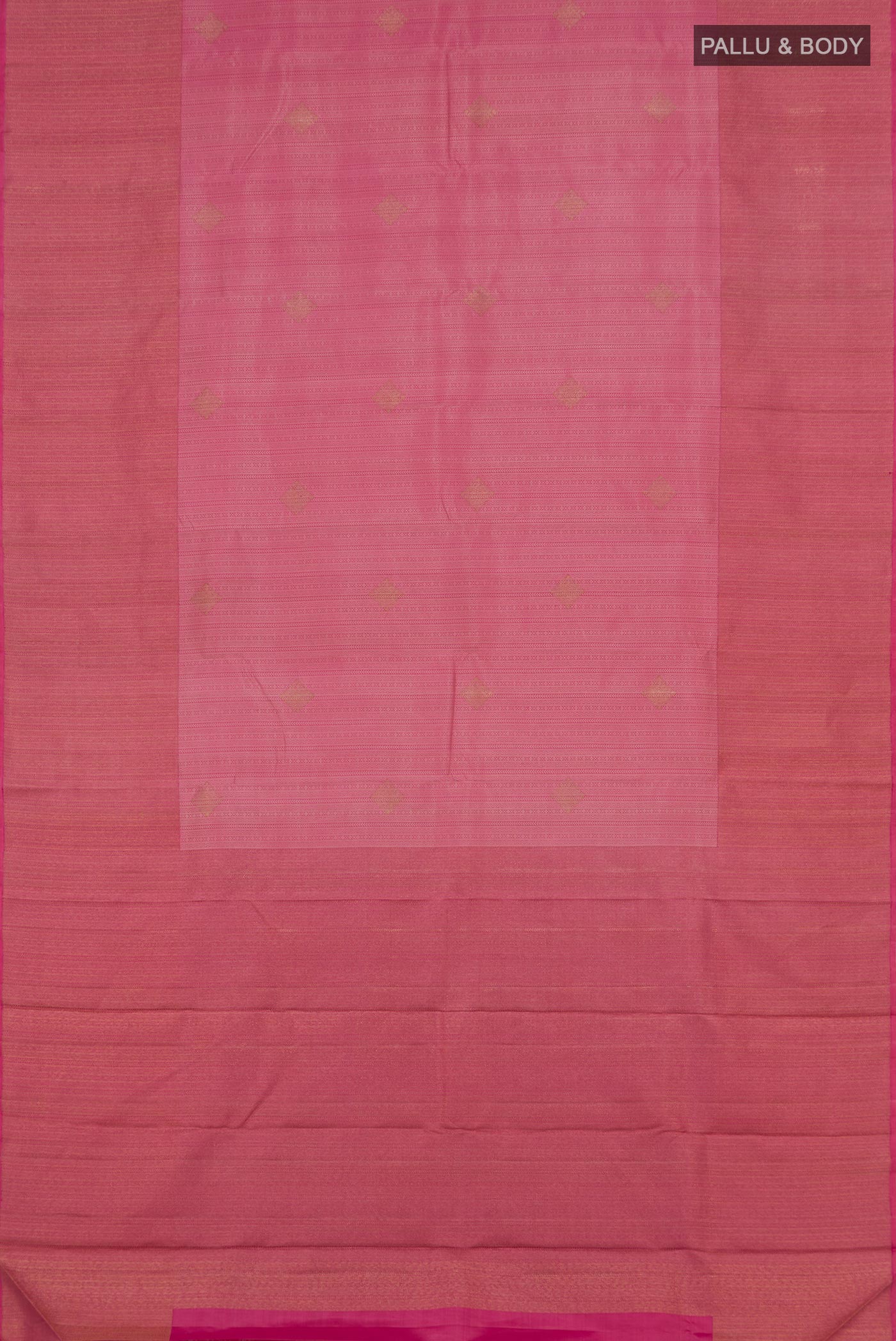 Pure Silk Pure Zari Rose pink Kanjivaram Saree - Image 5