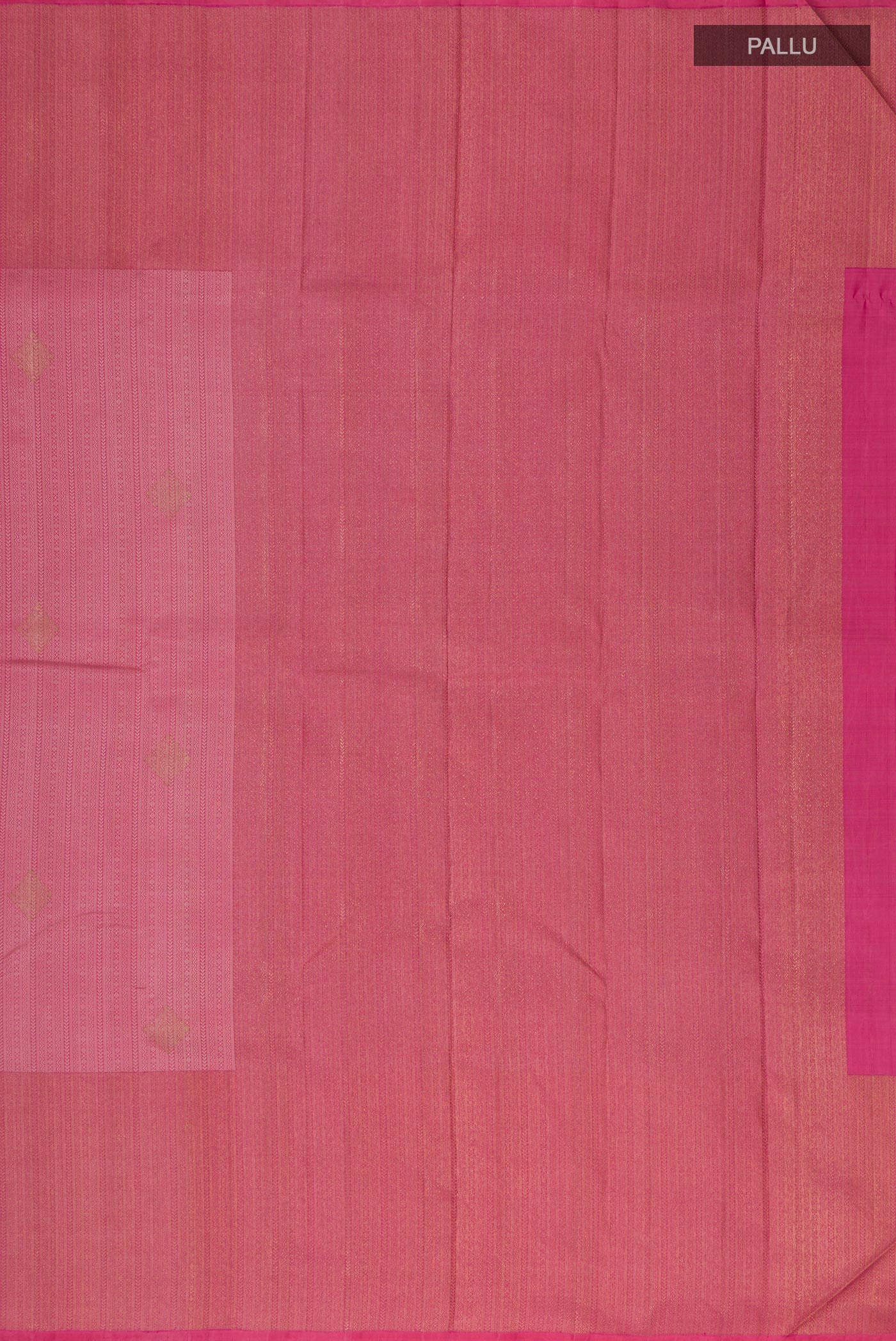 Pure Silk Pure Zari Rose pink Kanjivaram Saree - Image 6