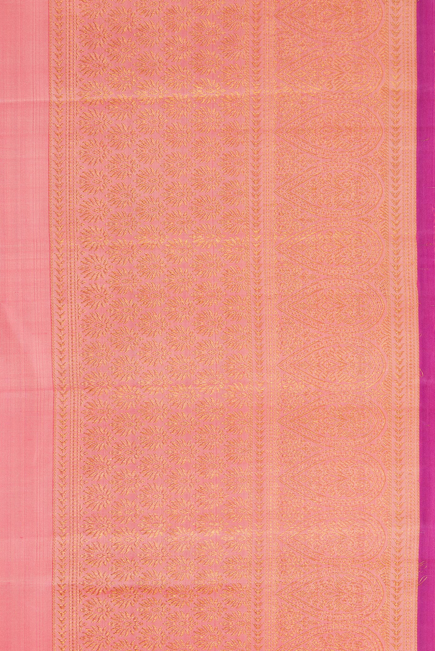 Rose pink Kanjivaram Silk Saree - Image 3