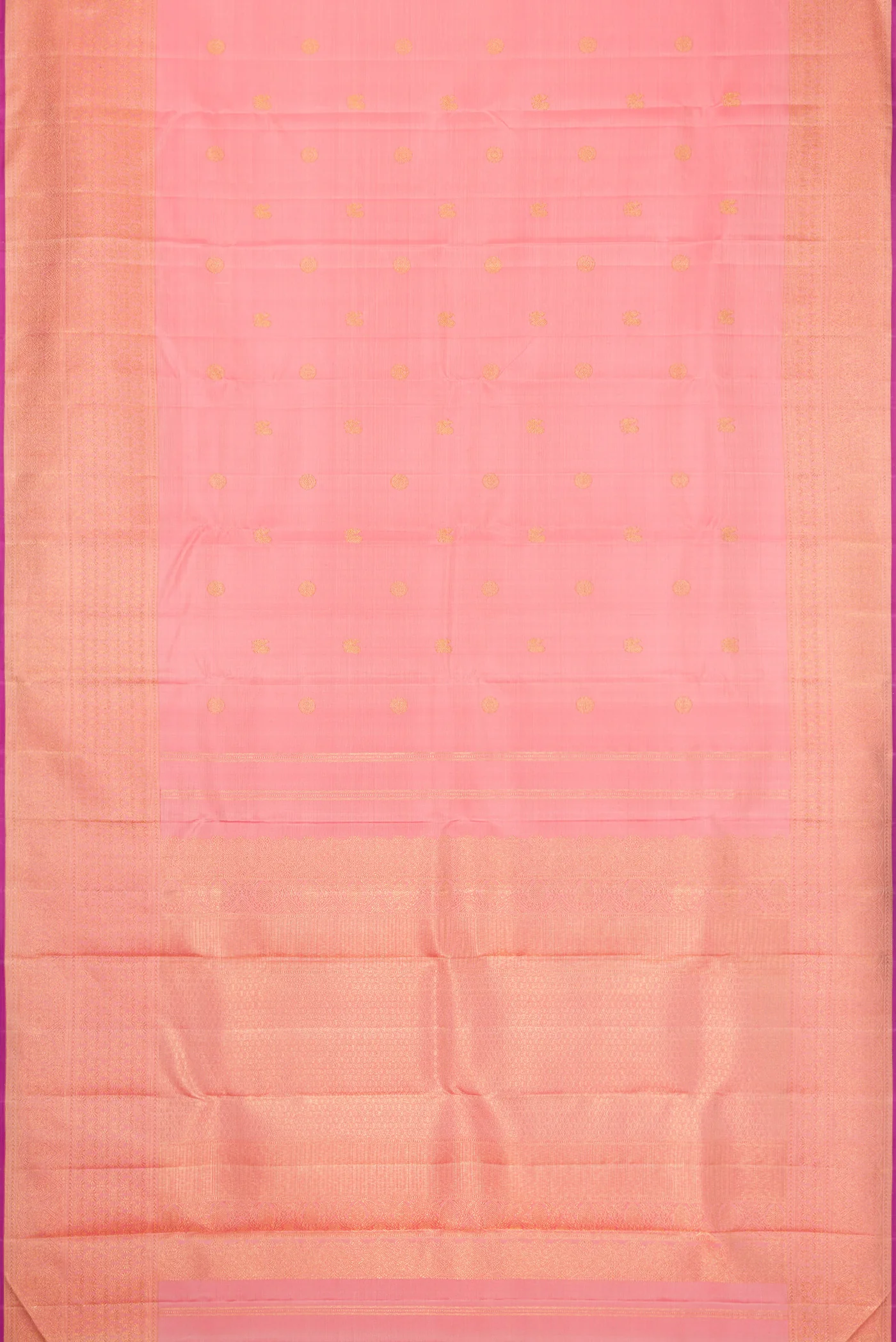 Rose pink Kanjivaram Silk Saree - Image 6