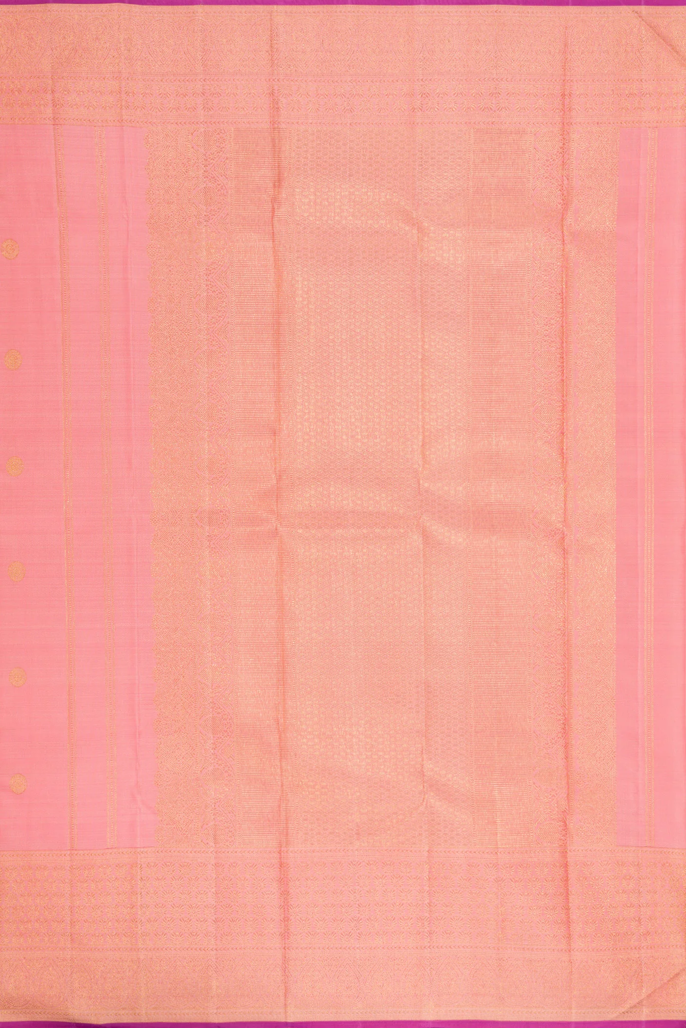 Rose pink Kanjivaram Silk Saree - Image 7