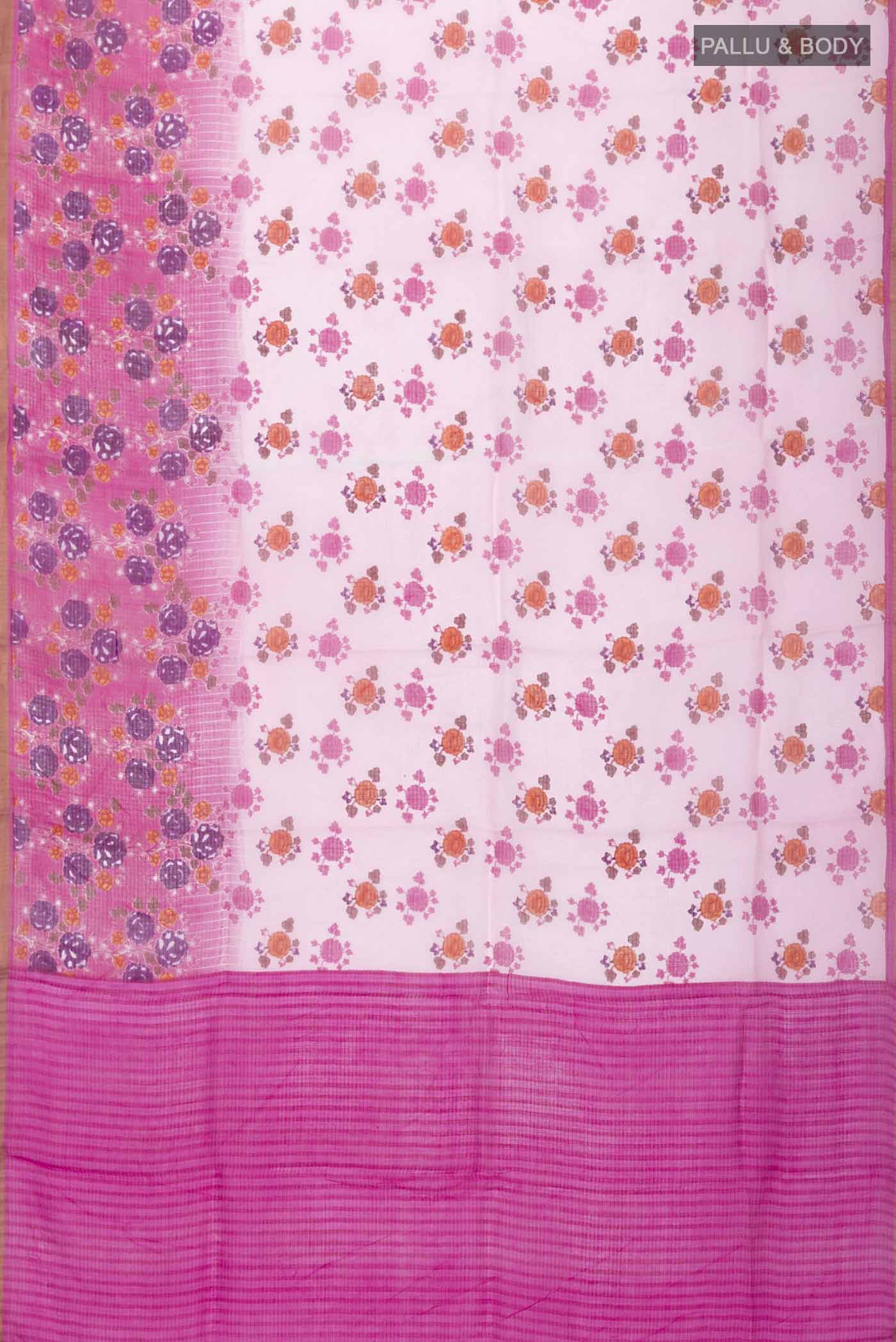 Rose pink Kota Silk Saree - Image 3