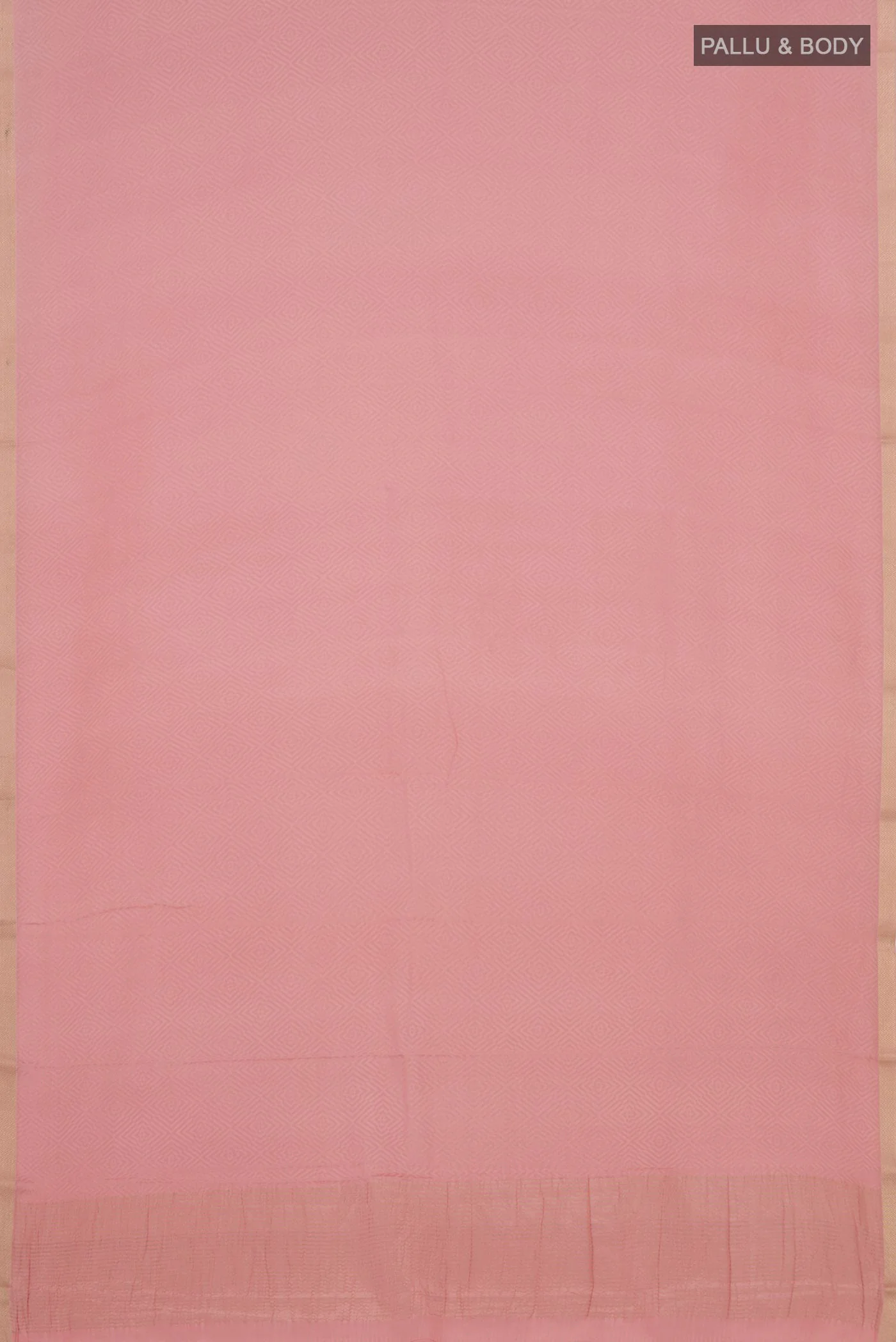 Rose pink Mysore Crepe Saree - Image 5