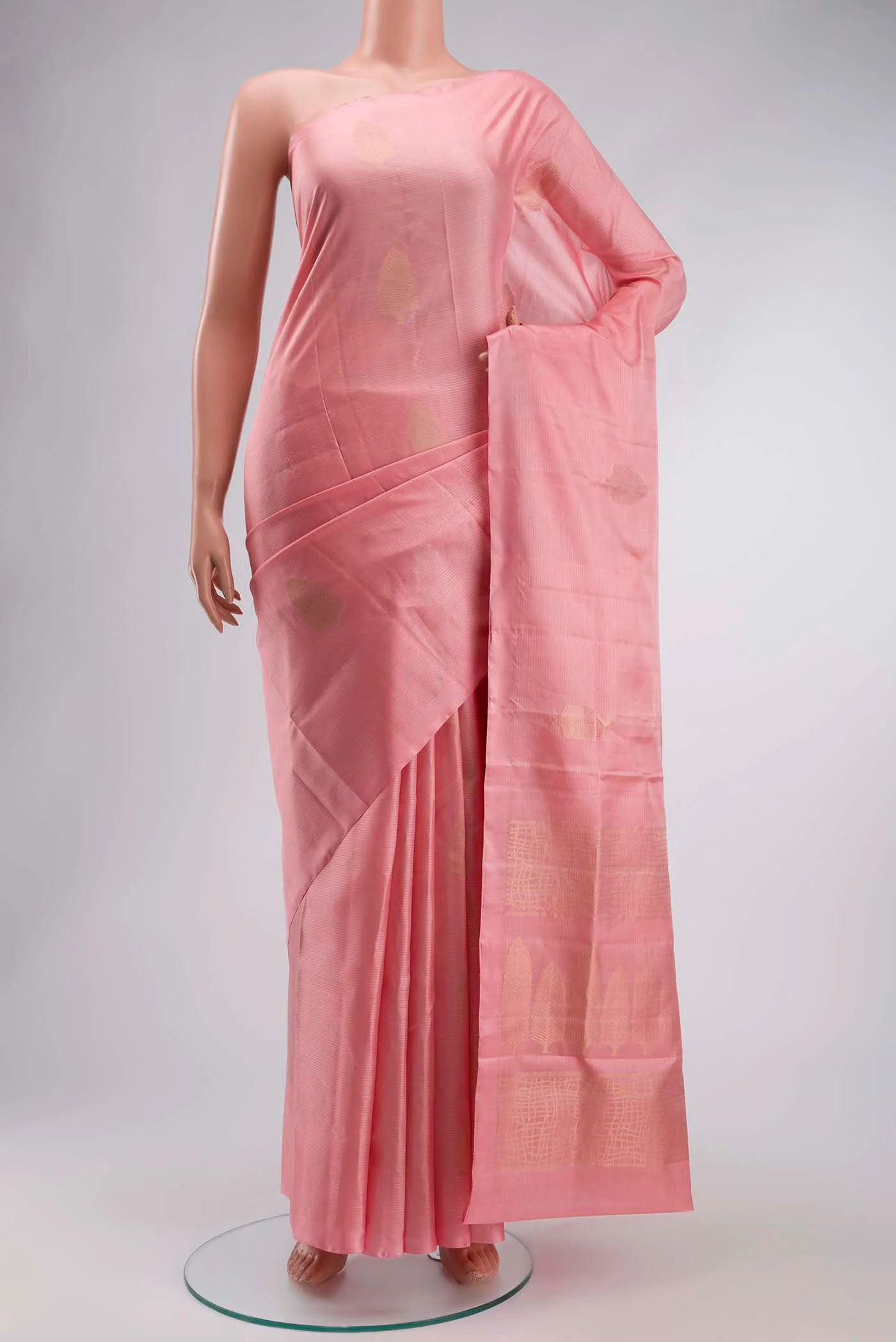 Rose pink Soft Silk Saree