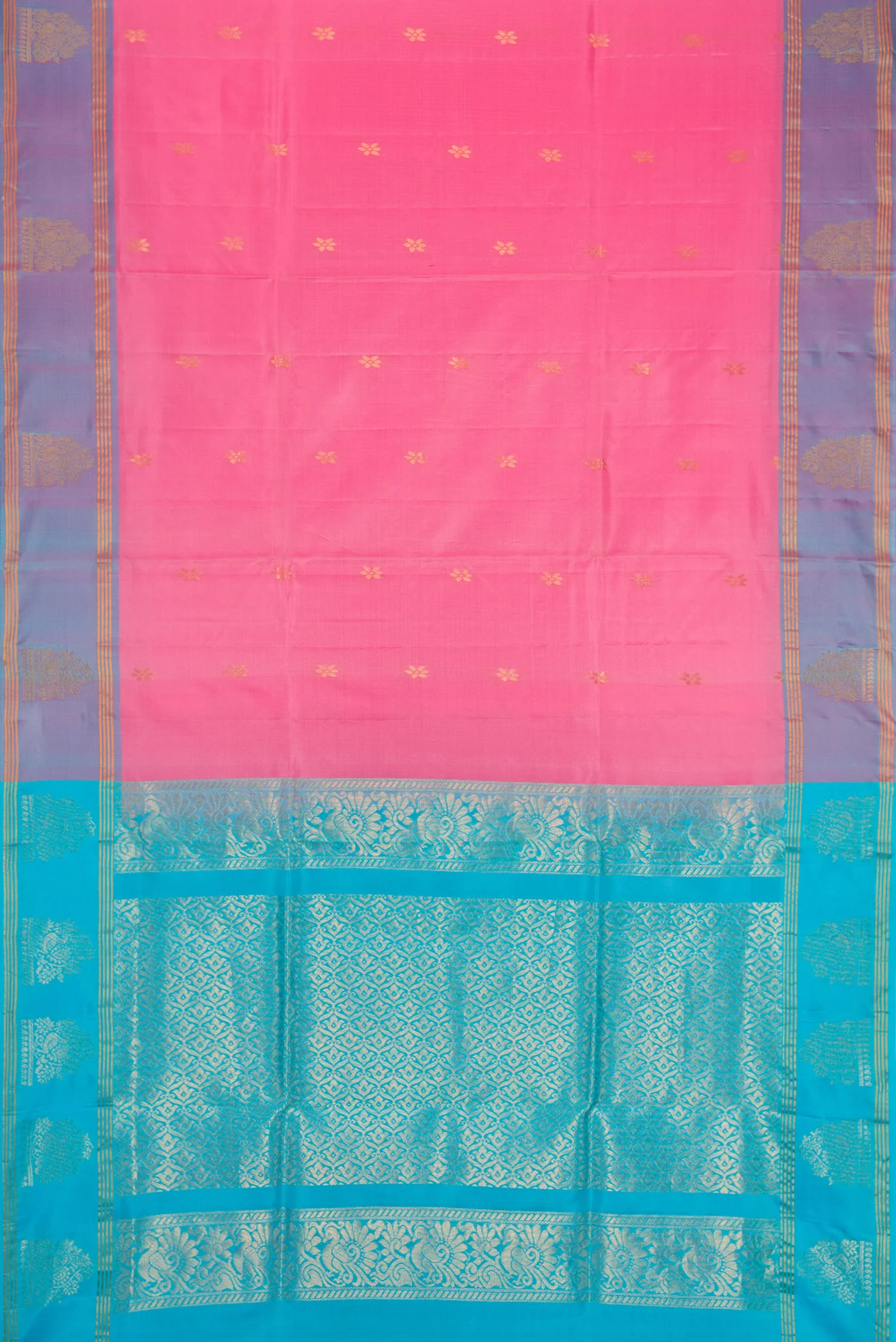 Rose pink Soft Silk Saree