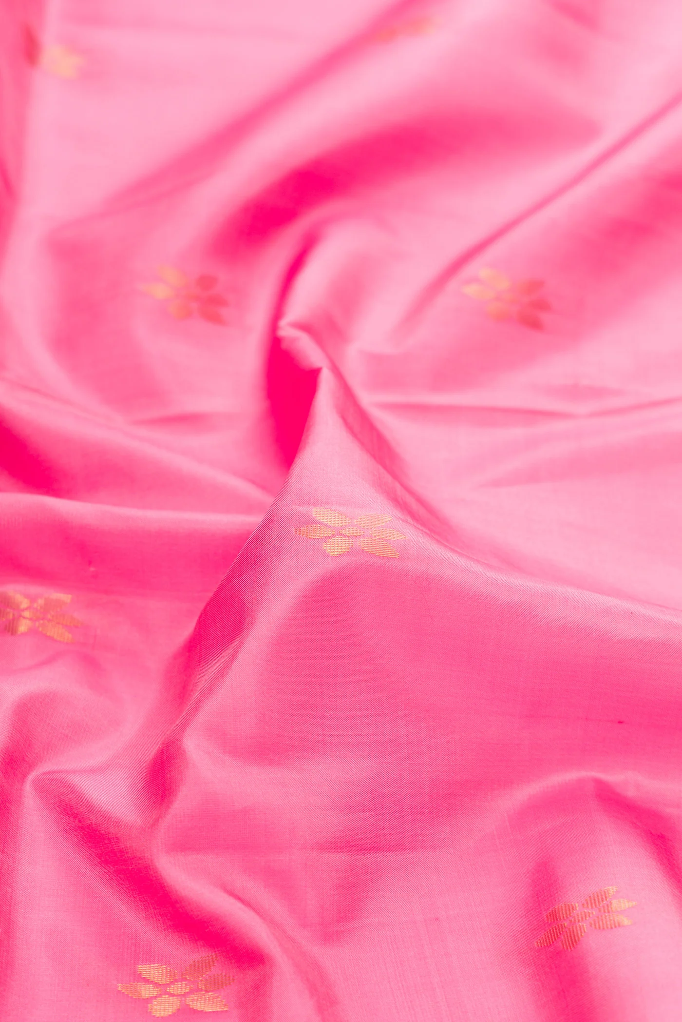 Rose pink Soft Silk Saree - Image 2